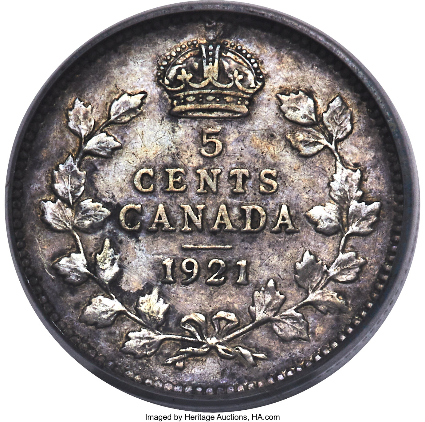 George V 5c Silver, 1911-1921 [Type] VF35 thumbnail 4