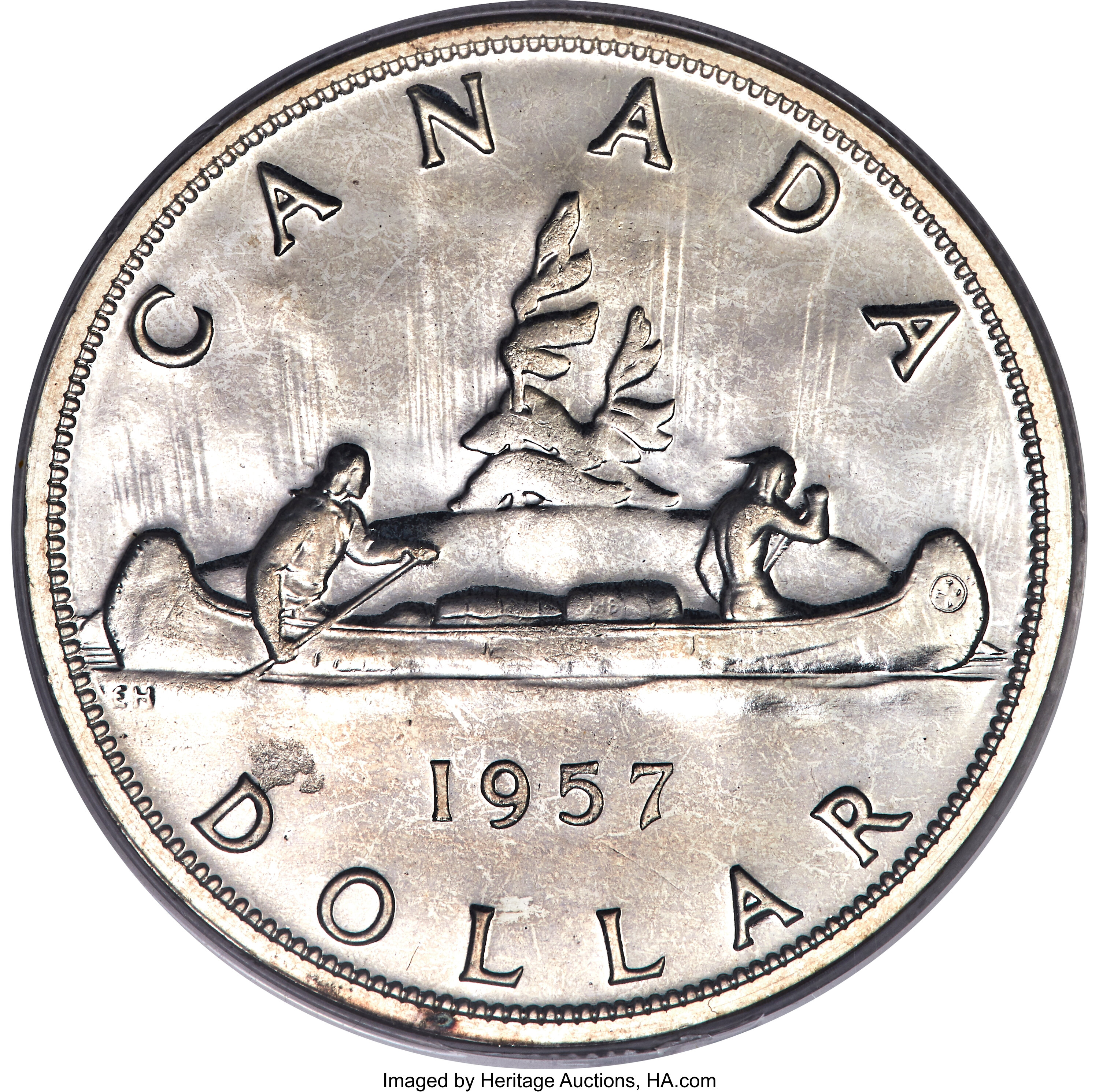 1957 S$1  PL MS66 thumbnail 4