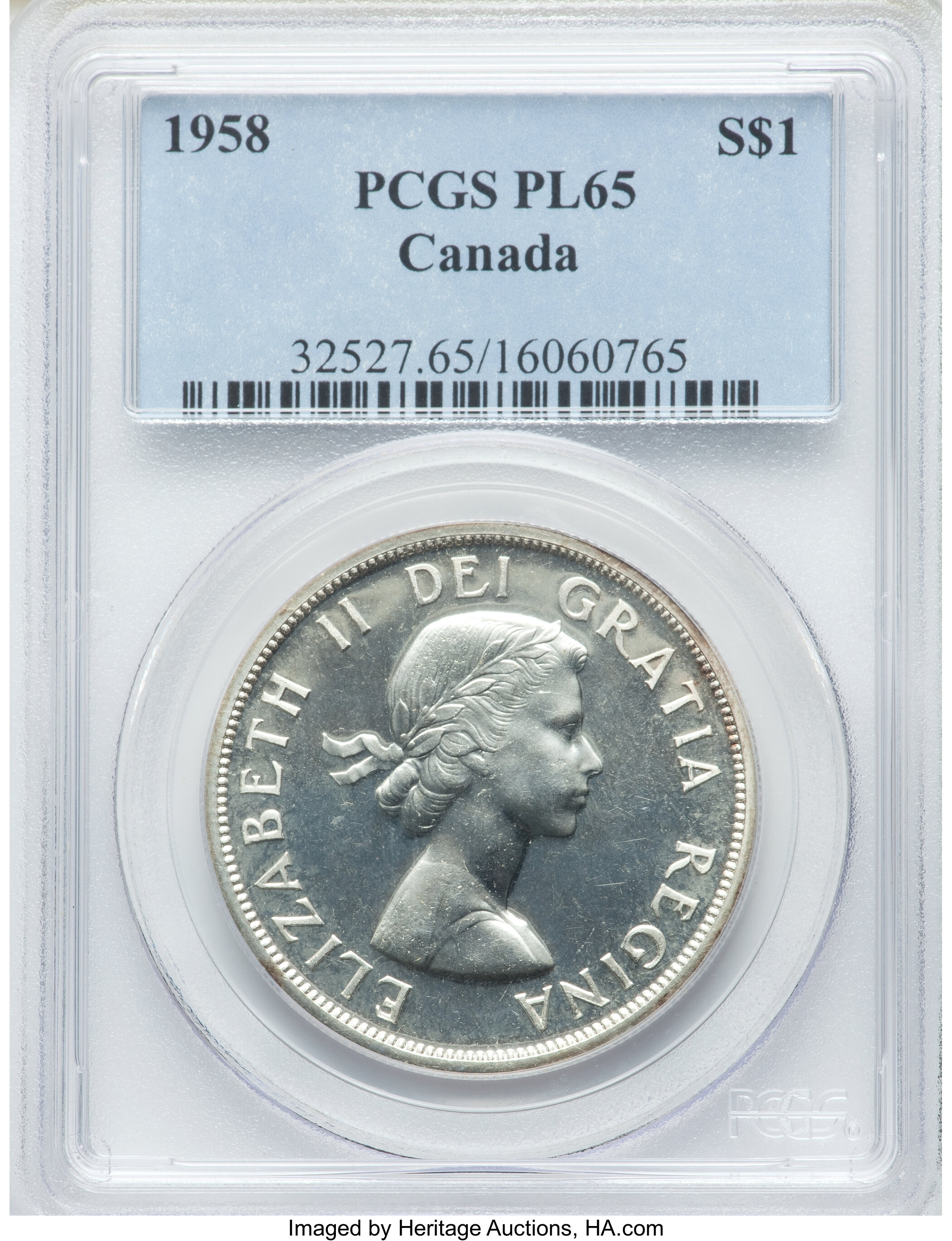 1958 S$1  British Columbia PL MS65 thumbnail 2