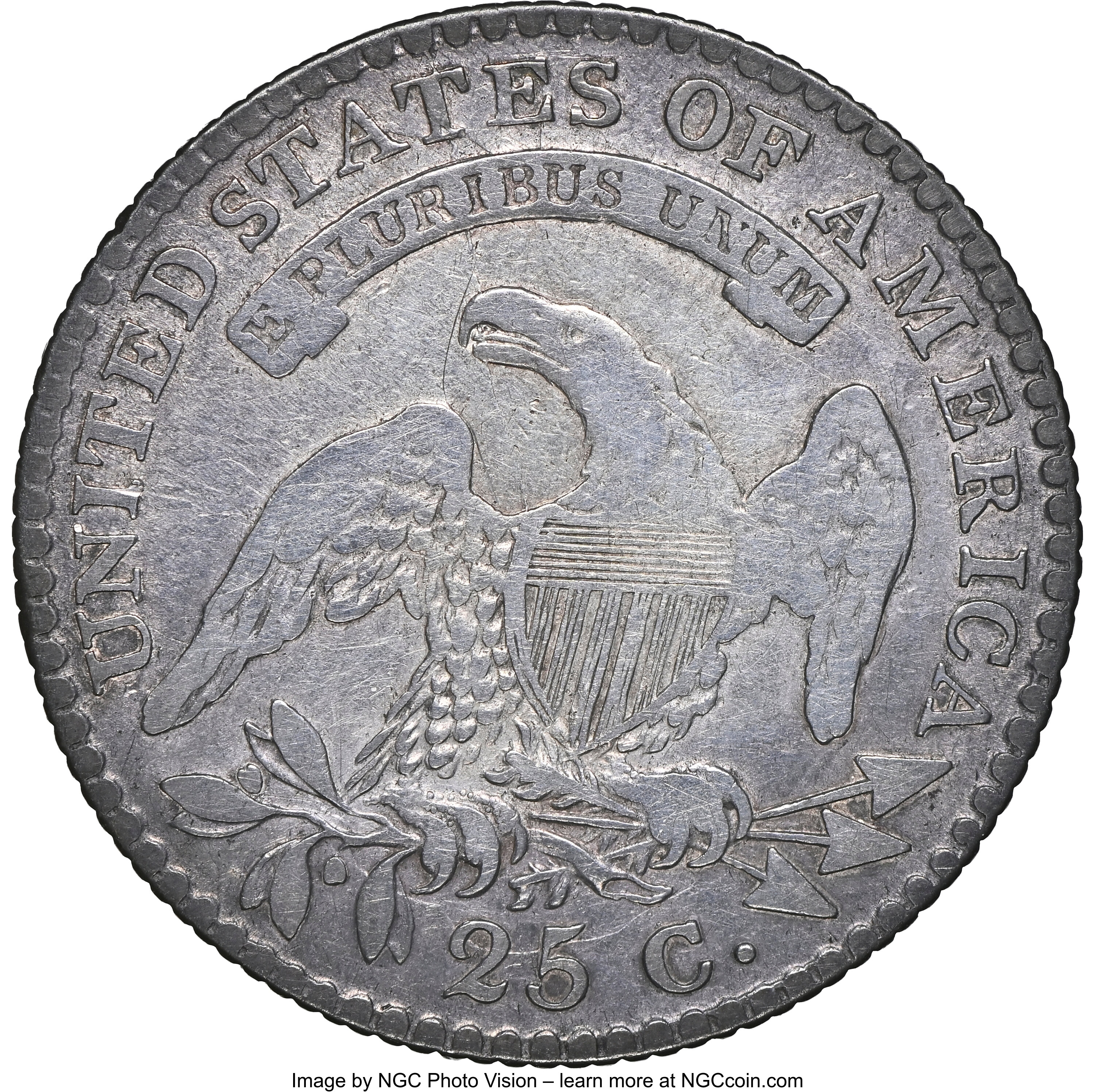 1818/5 25c Overdate, B-1 AG3 CAC thumbnail 11