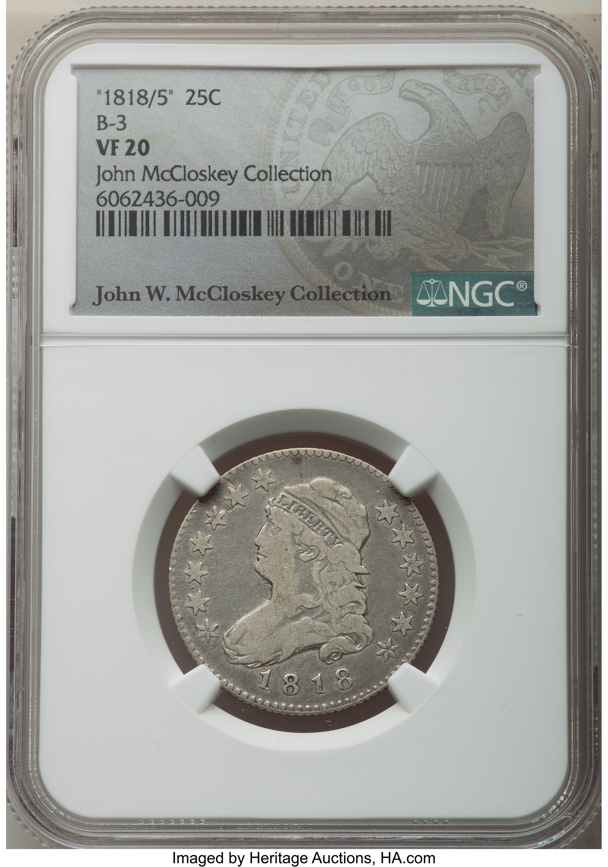 1818/5 25c VF20 thumbnail 4
