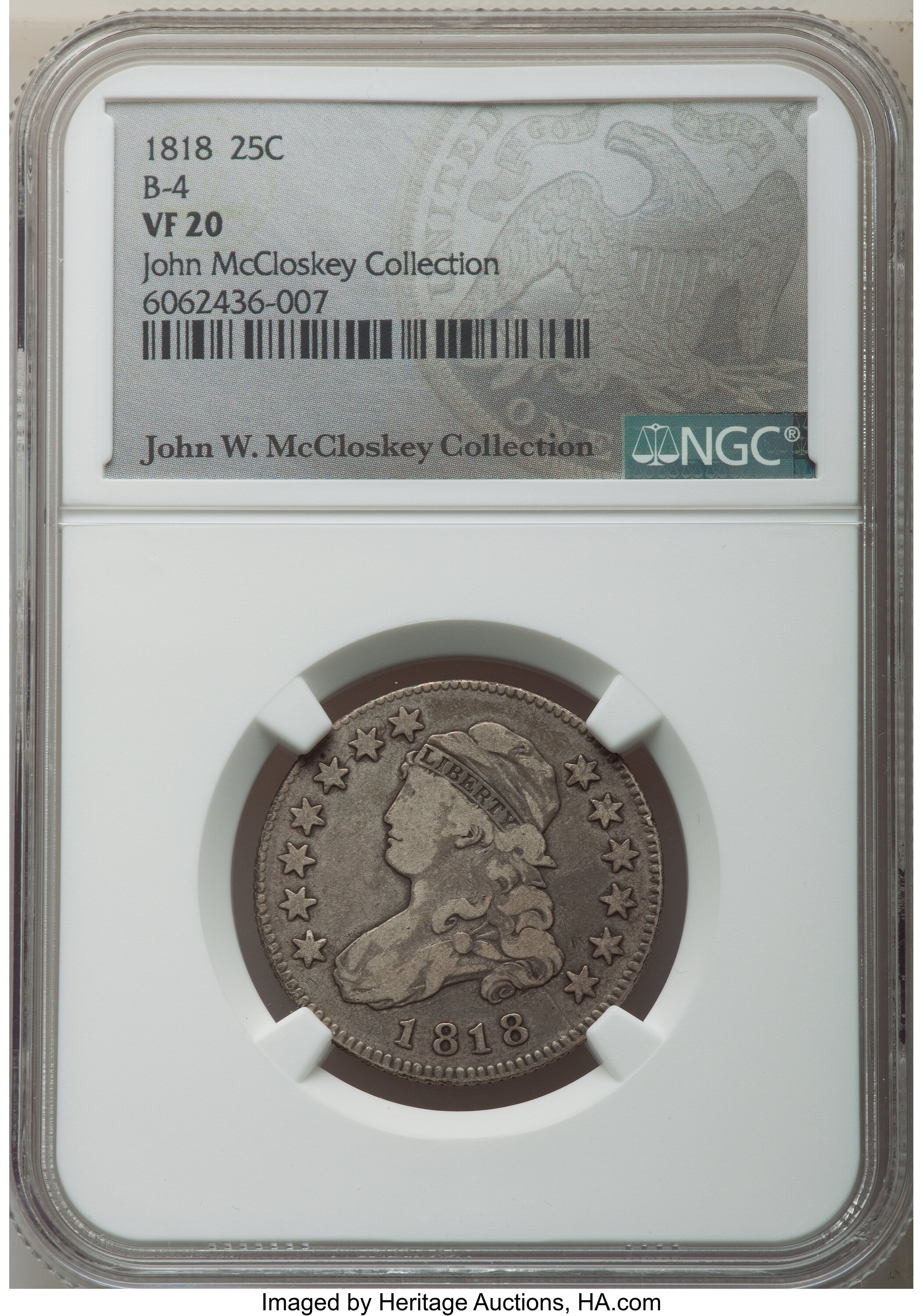 1818 25c B-4 AG3 CAC thumbnail 17