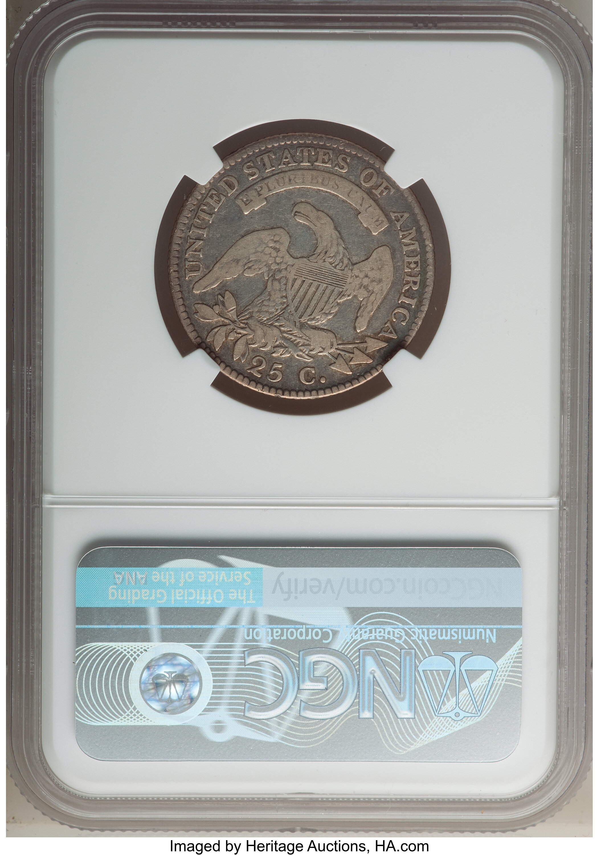 1818 25c B-8 G4 CAC thumbnail 5
