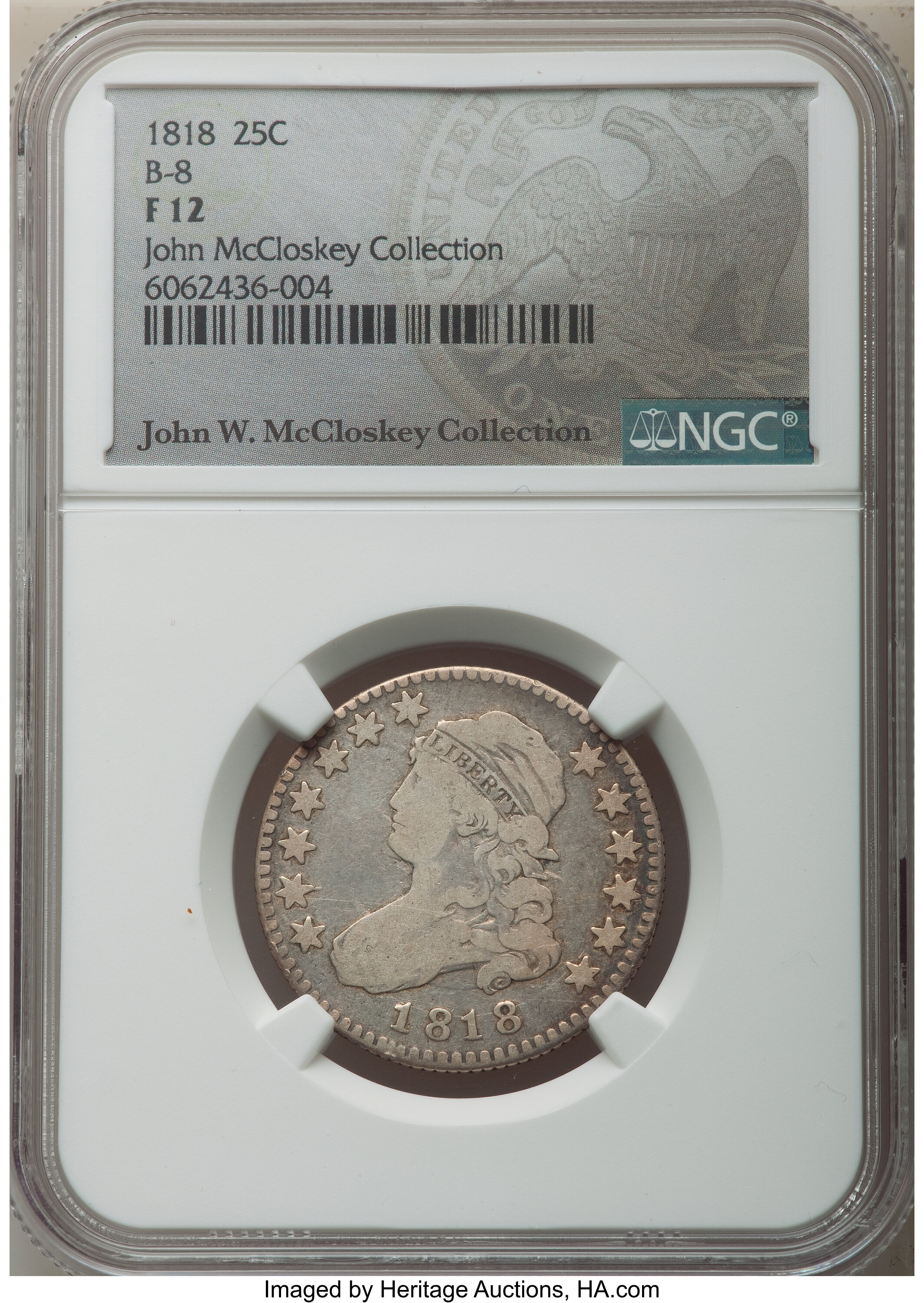 1818 25c B-8 G4 CAC thumbnail 7