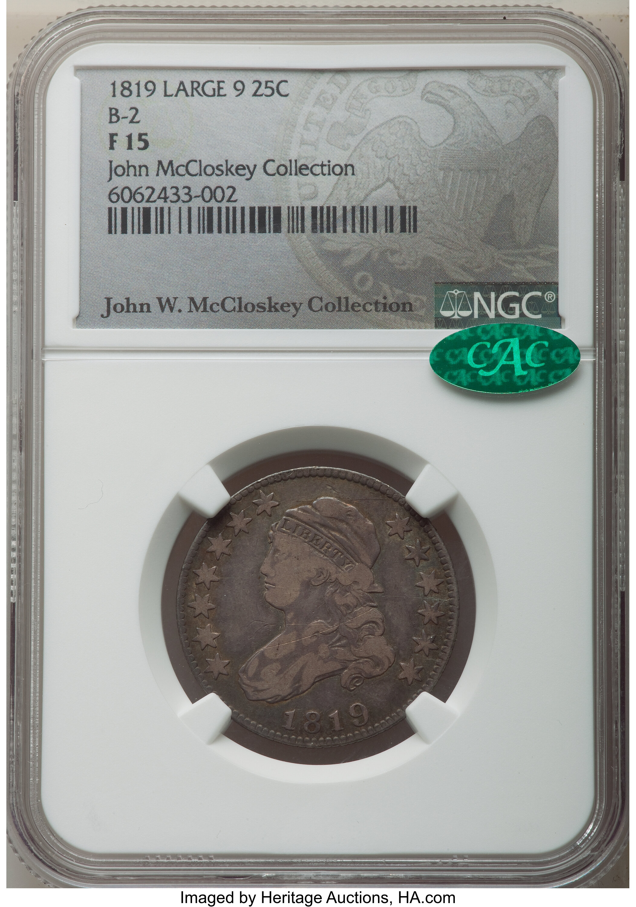 1819 25c Large 9, B-2 AG3 thumbnail 10