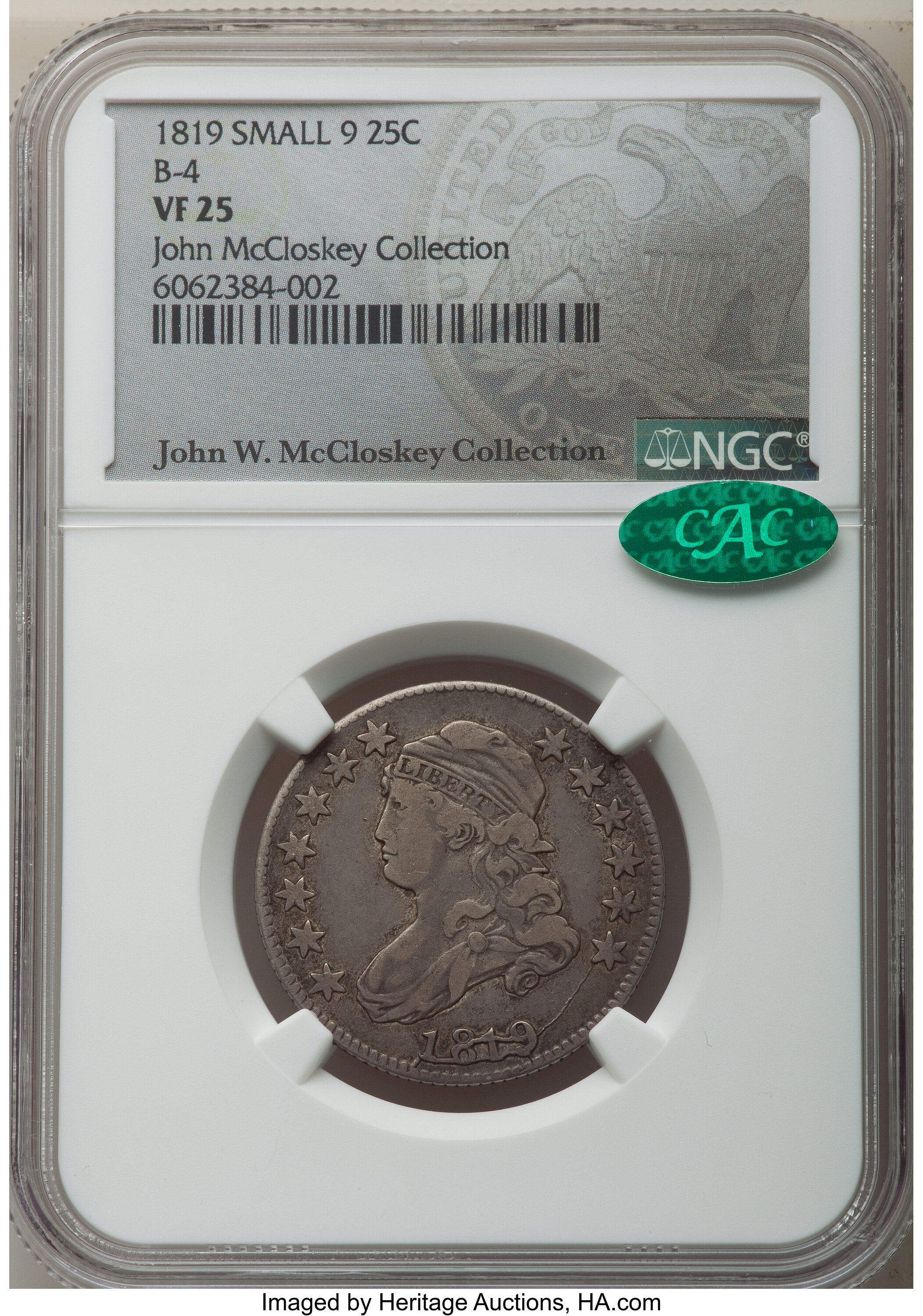 1819 25c Small 9, B-4 VG10 thumbnail 15