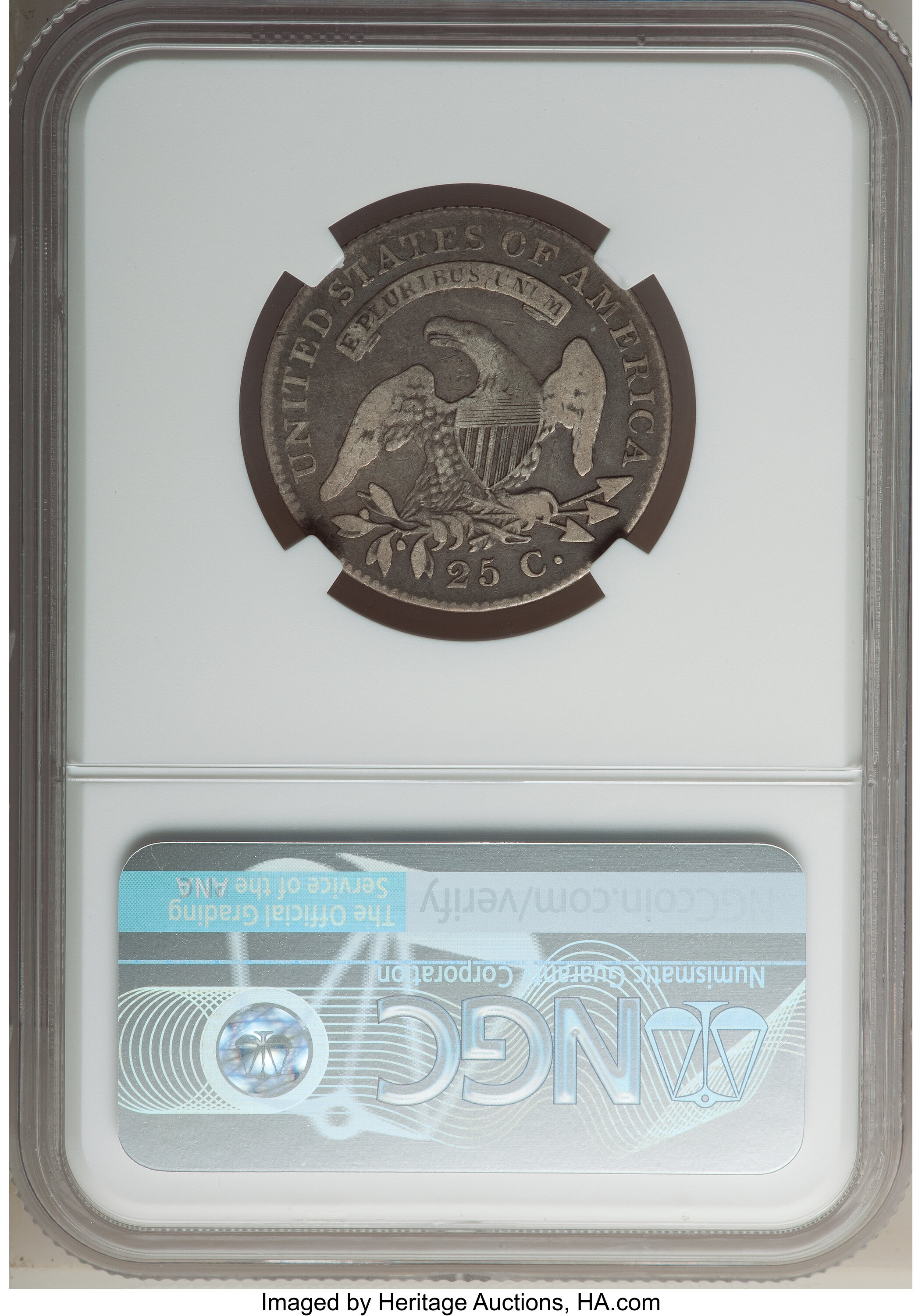 1820 25c Small 0, B-5 VG10 thumbnail 2