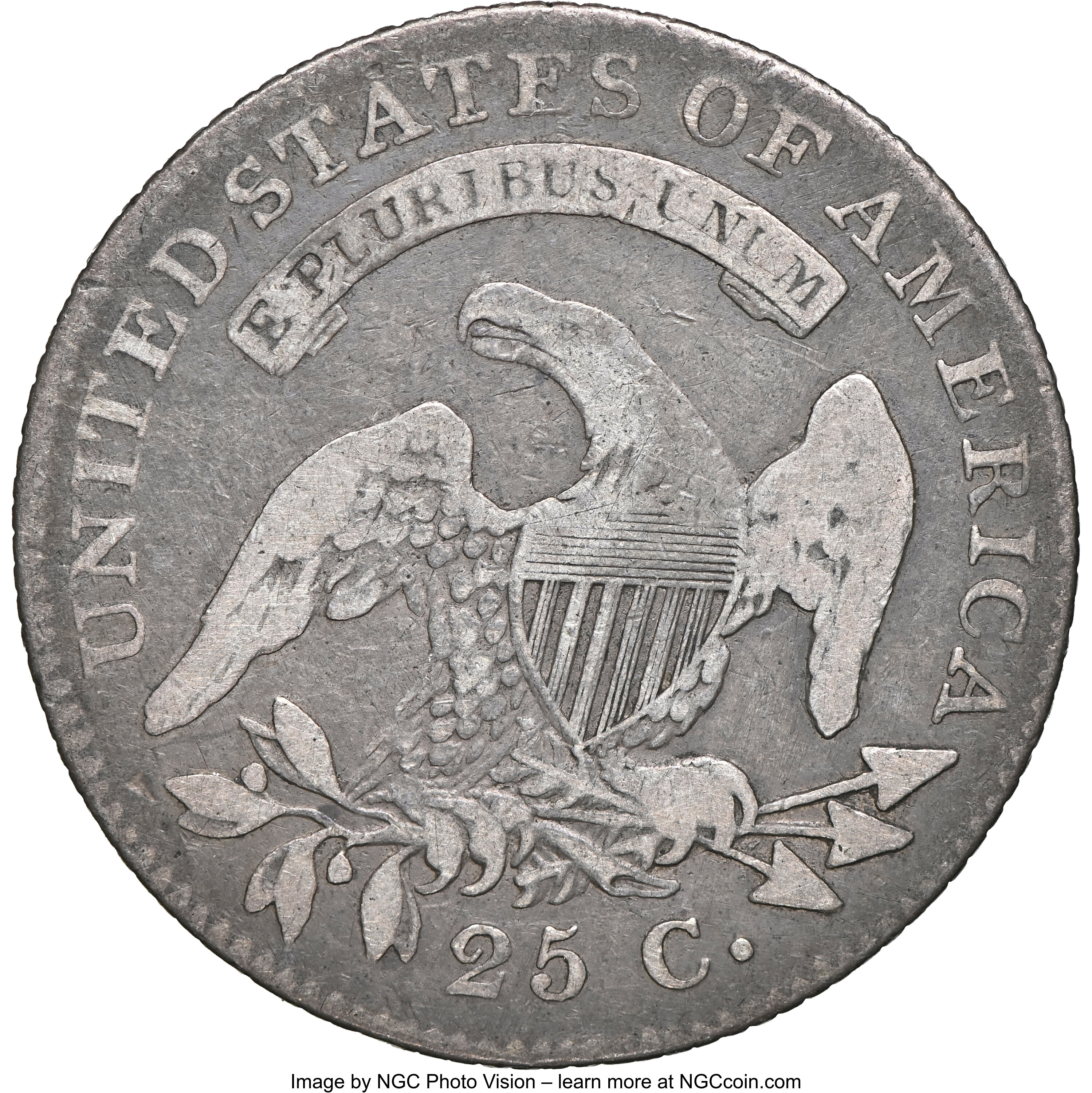 1820 25c Small 0, B-5 VG10 thumbnail 3