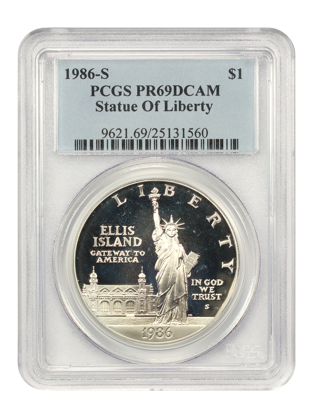 1986-S S$1 Statue of Liberty PR DCAM PR69 DCAM thumbnail 3