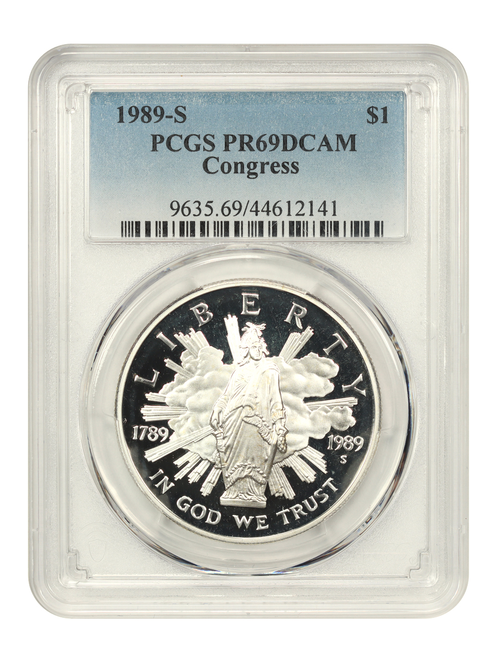 1989-S S$1 Congress Bicentennial PR DCAM PR69 DCAM thumbnail 3