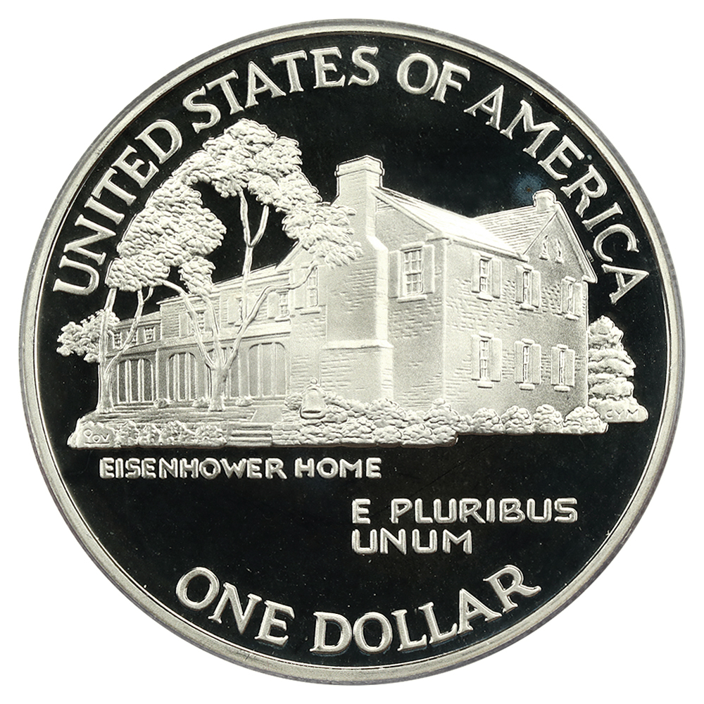 1990-P S$1 Eisenhower Centennial PR DCAM OGP thumbnail 10