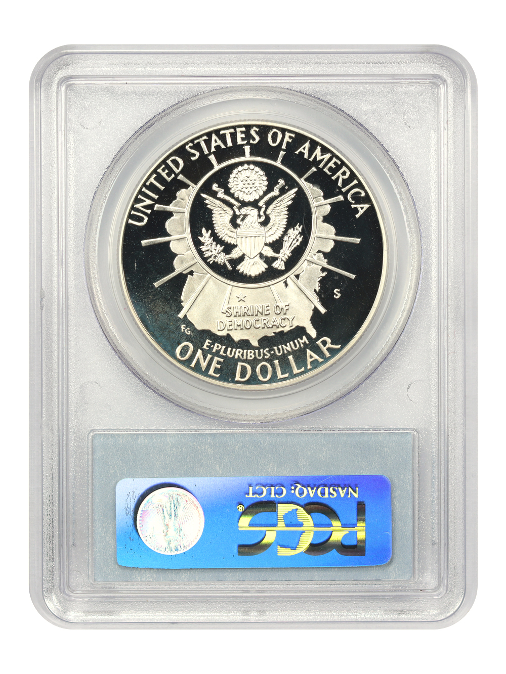 1991-S S$1 Mount Rushmore Golden Anniversary PR DCAM OGP thumbnail 11