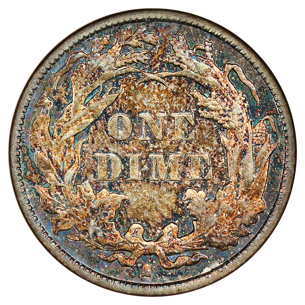 1891-S 10c AU50 thumbnail 3