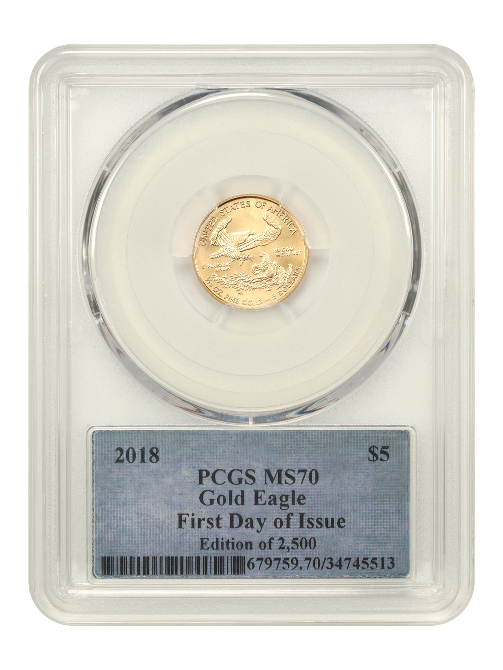 2018 $5  Gold Eagle MS65 thumbnail 4