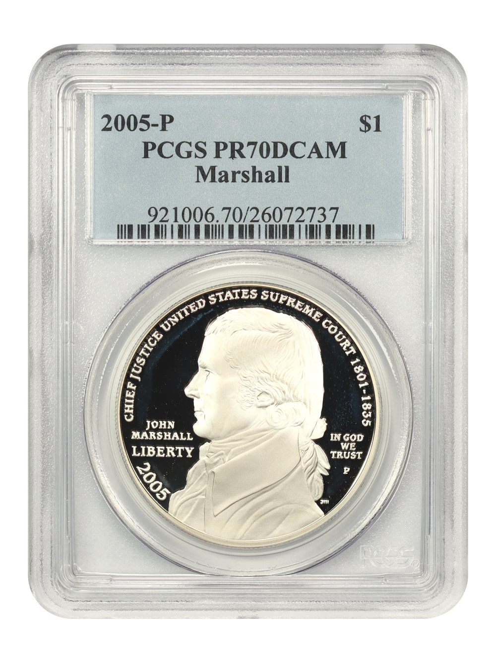 2005-P S$1 Chief Justice John Marshall PR DCAM OGP thumbnail 5