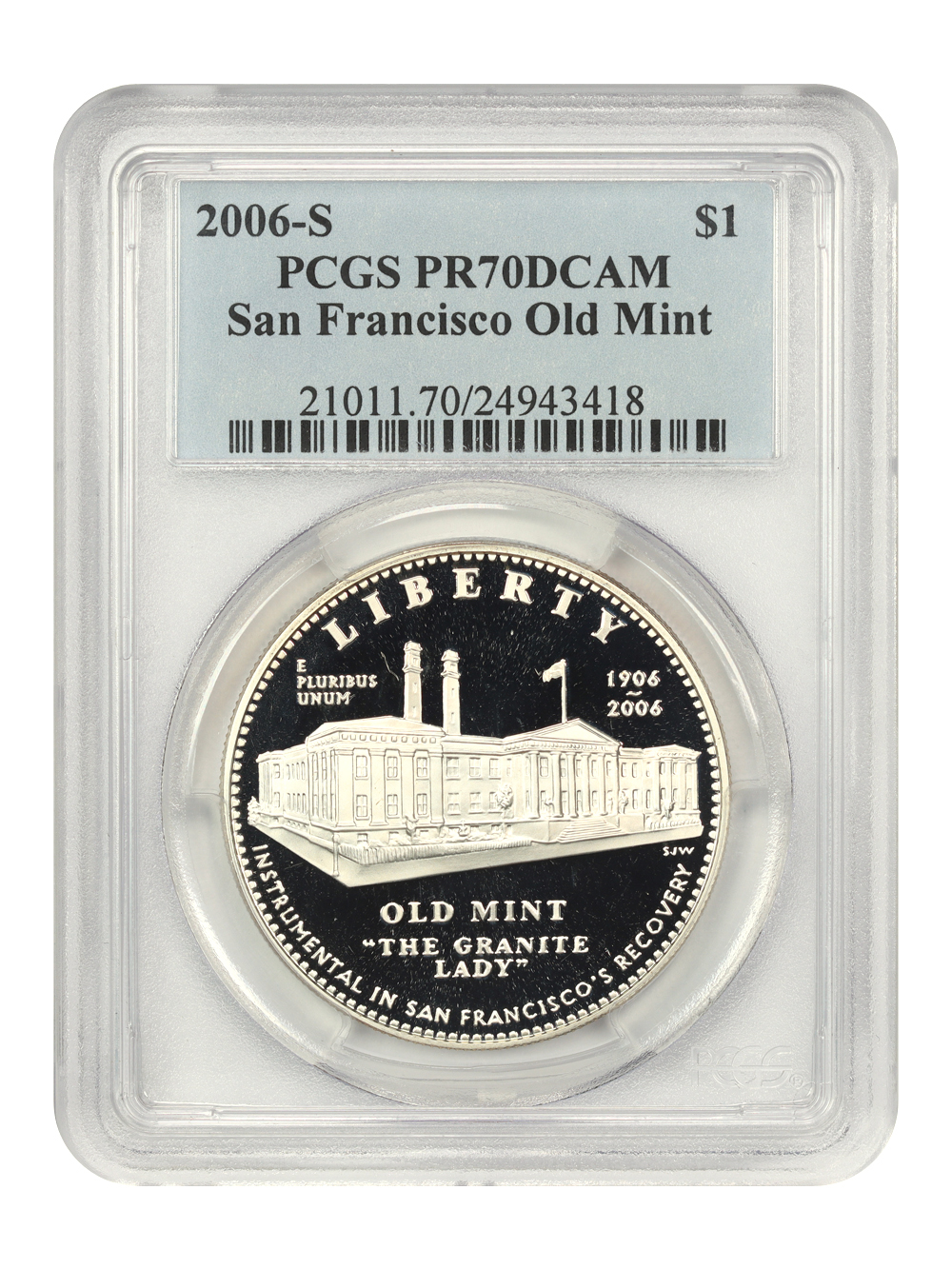 2006-S S$1 San Francisco Old Mint Centennial PR DCAM PR70 DCAM thumbnail 7