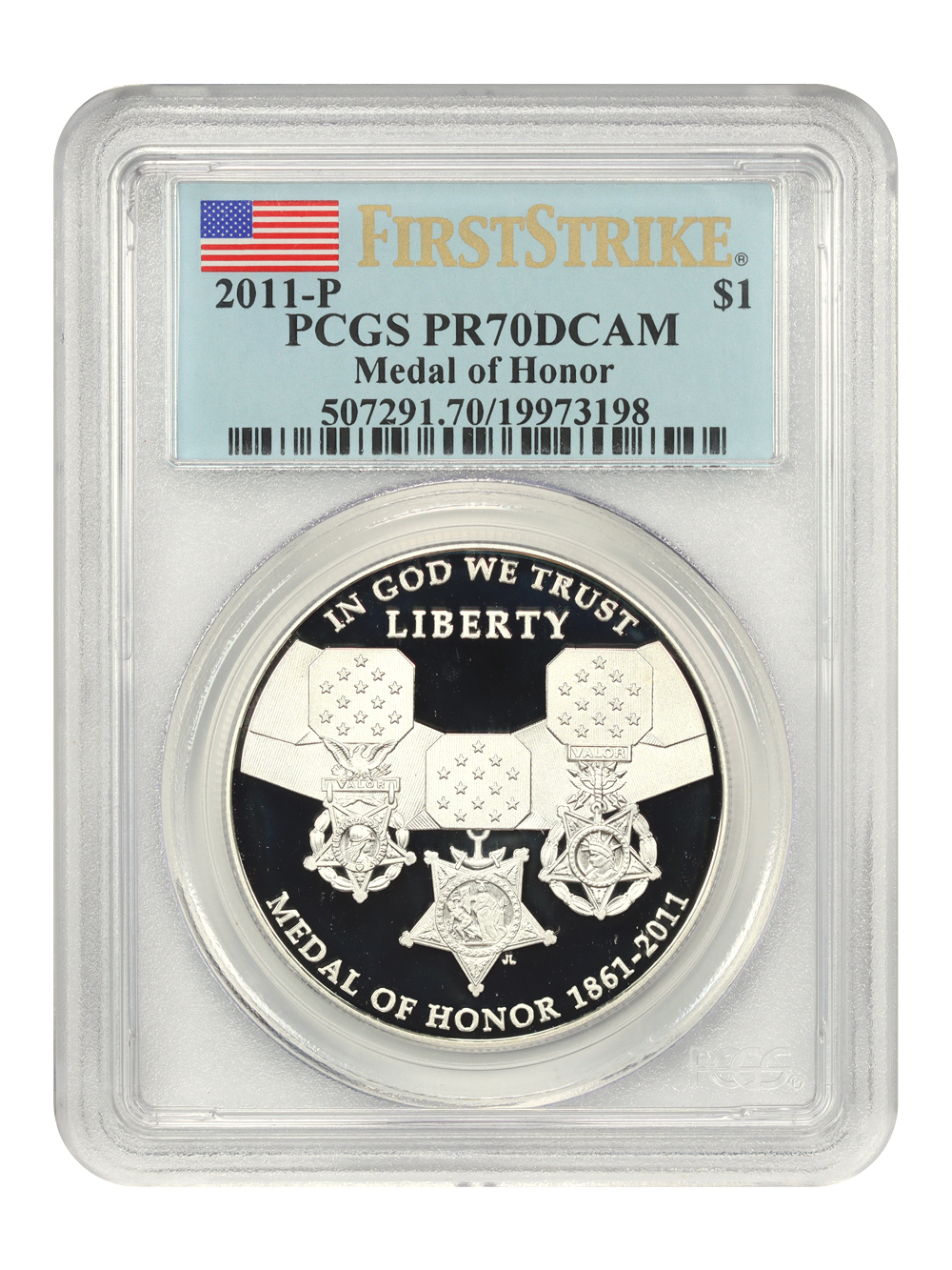 2011-P S$1 Medal of Honor PR DCAM PR68 DCAM CAC thumbnail 24