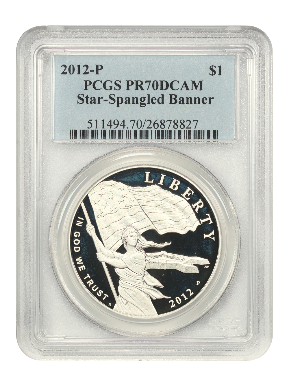 2012-P S$1 Star-Spangled Banner PR DCAM PR67 DCAM thumbnail 20
