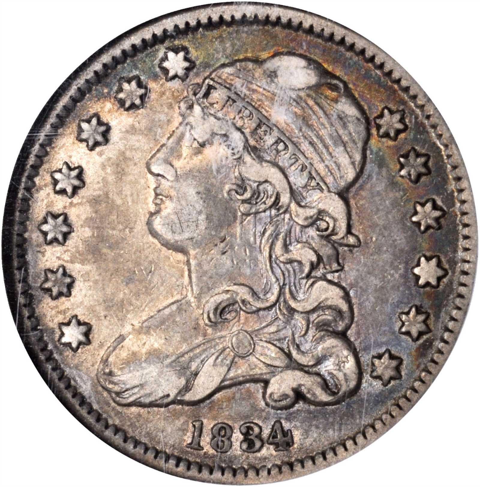 1834 Capped Bust Quarter. B-4. EF-45 (NGC).