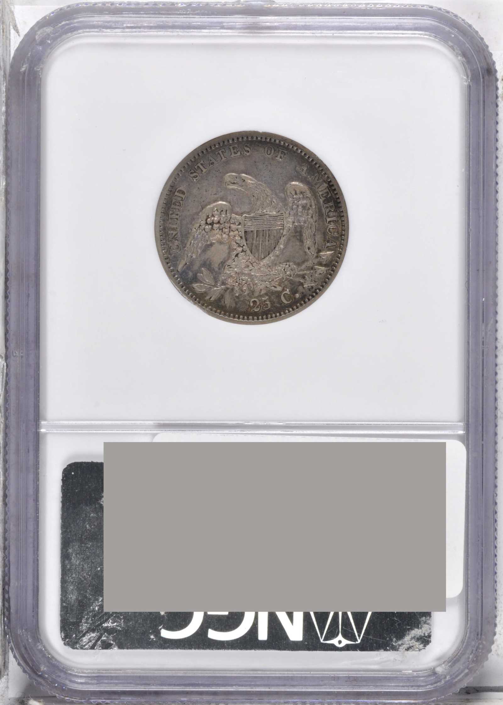1834 25c B-4 XF40 CAC thumbnail 5