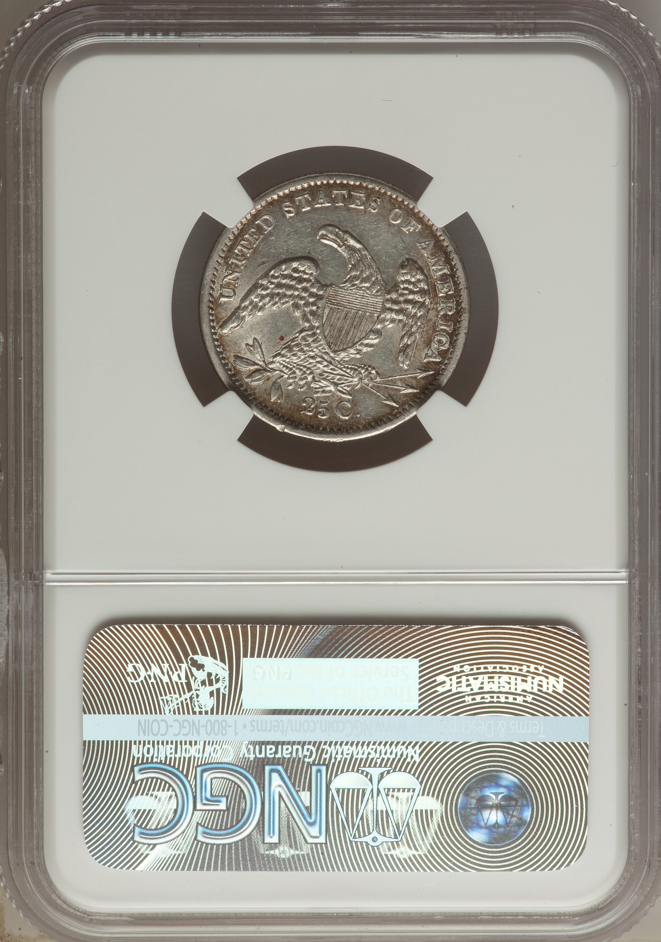 1834 25c B-2 VF20 CAC thumbnail 17