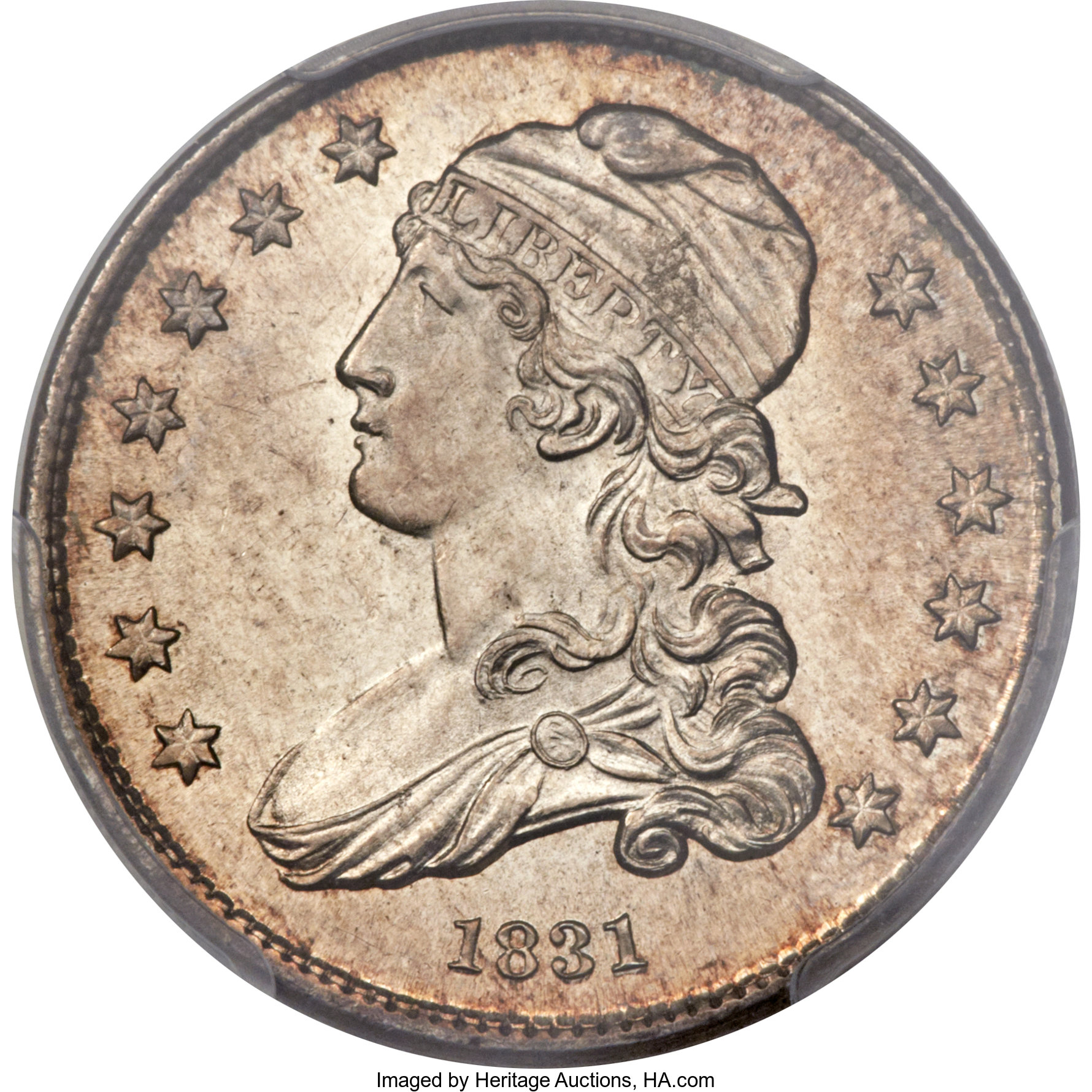 1831 25c Large Letters, B-6 MS