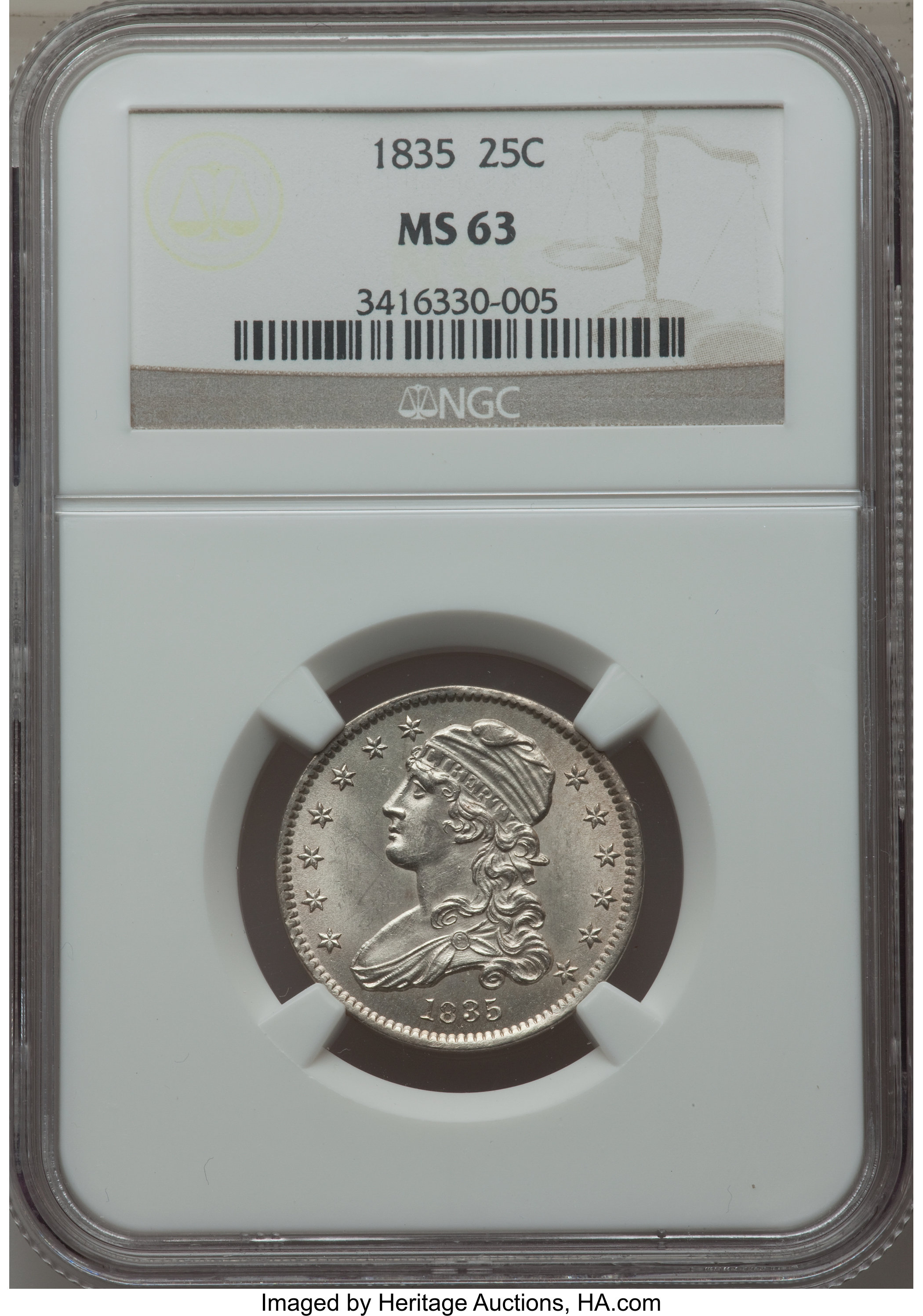 1835 25c B-1 MS63 thumbnail 4