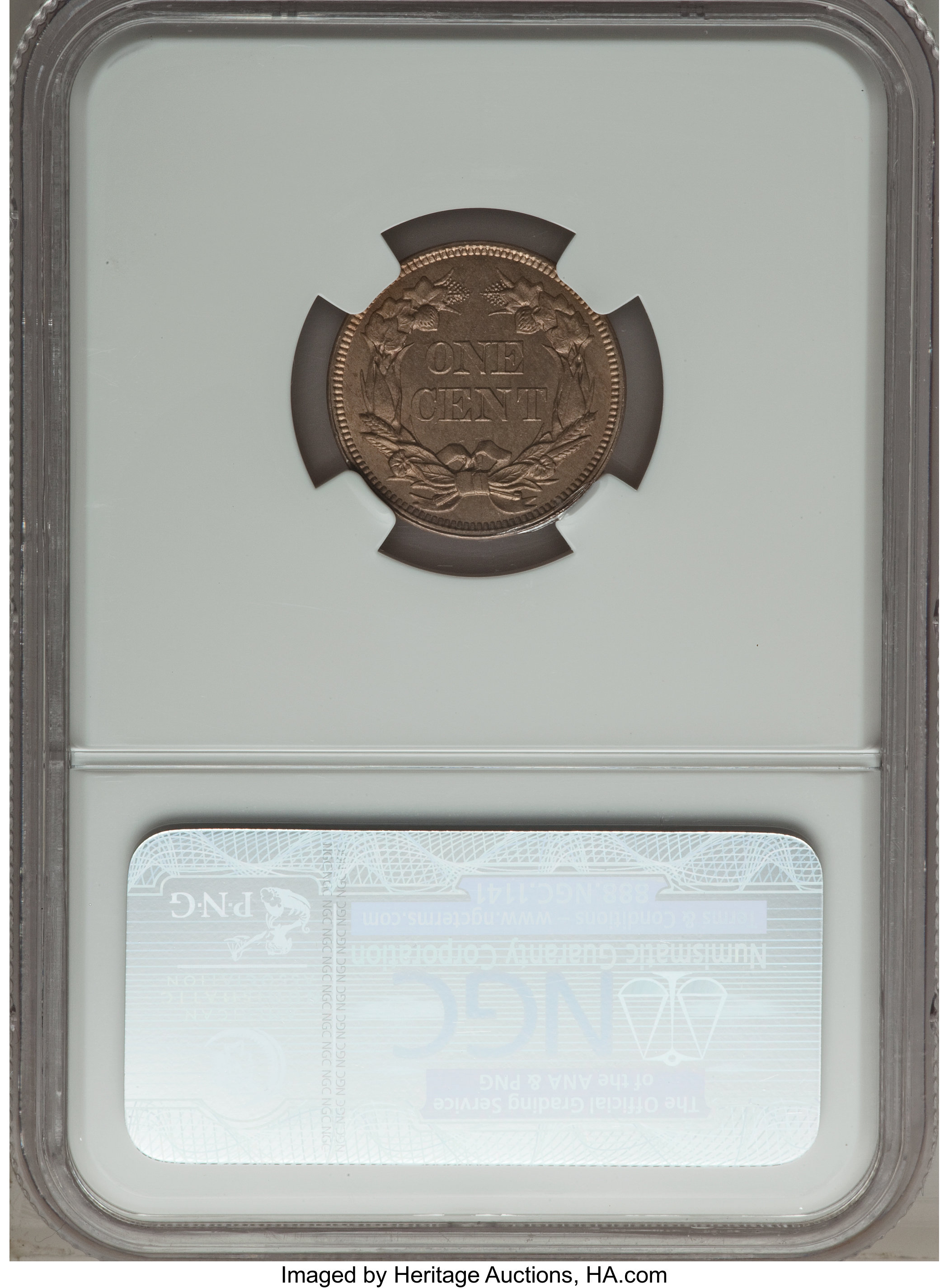 1857 1c Flying Eagle, FS-101, S-4 MS63 thumbnail 18