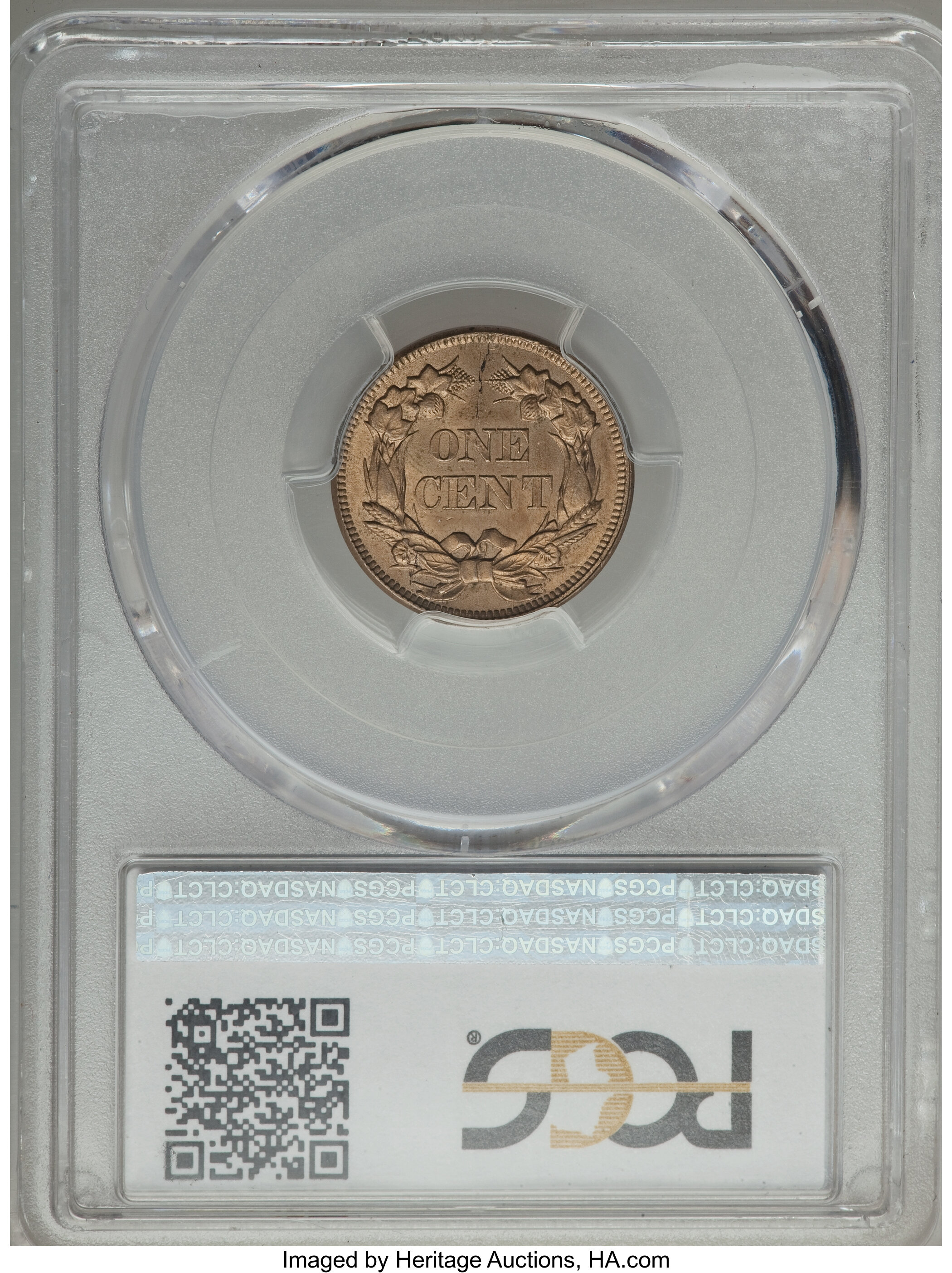1857 1c Flying Eagle, FS-101, S-4 MS63 thumbnail 16