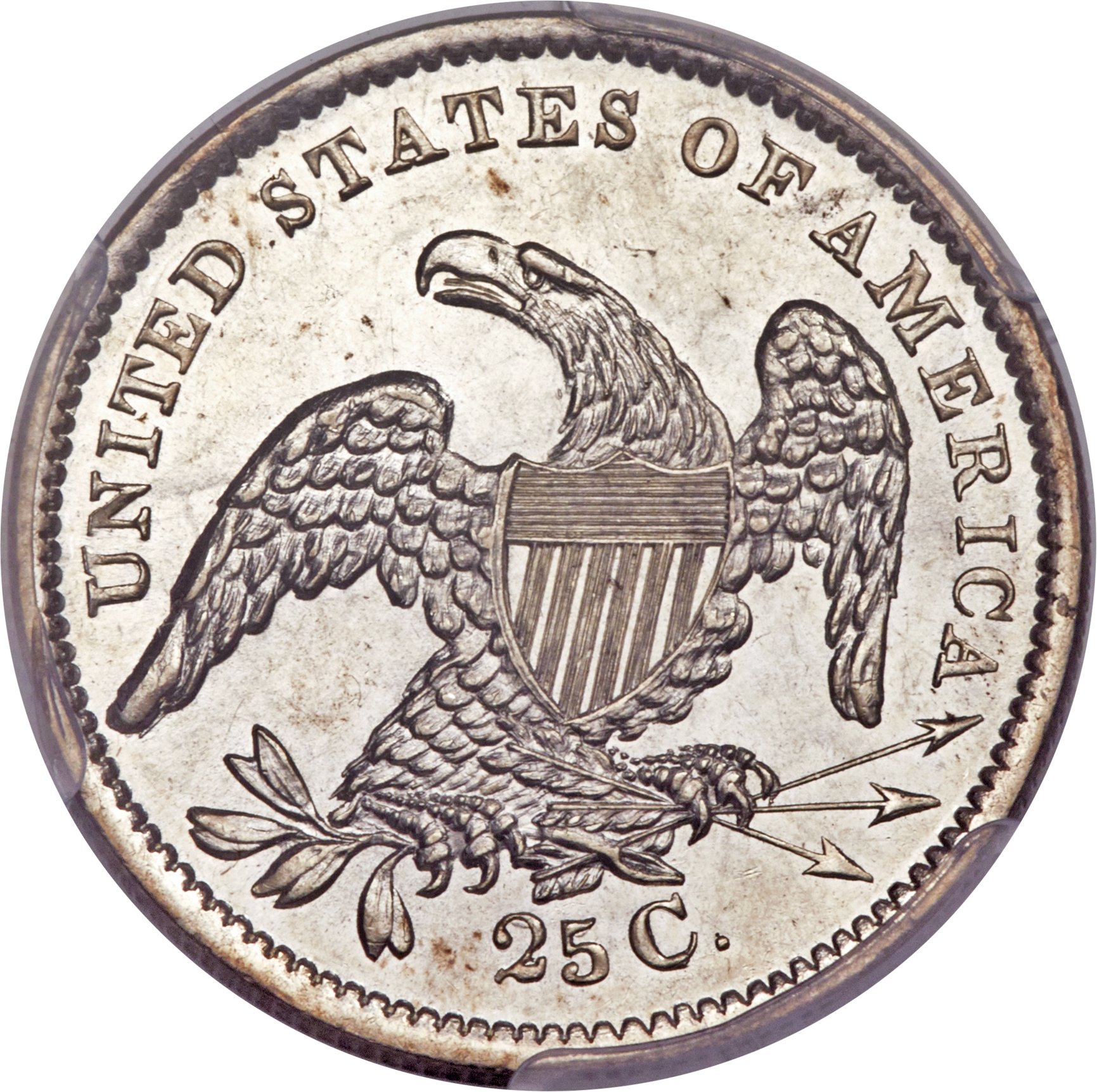 1834 25c B-2 AU53 CAC thumbnail 19