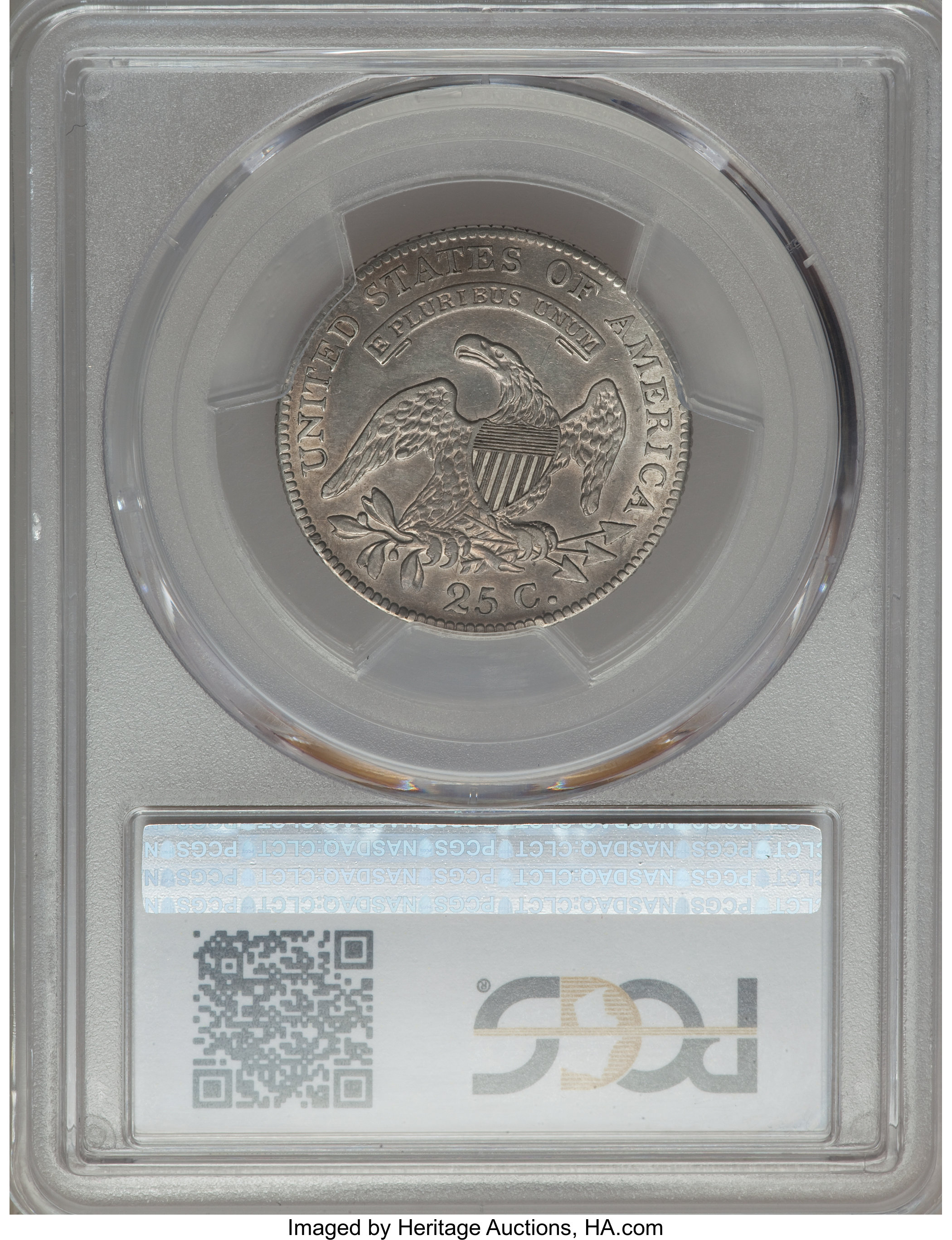 1818 25c B-4 MS65 CAC thumbnail 25