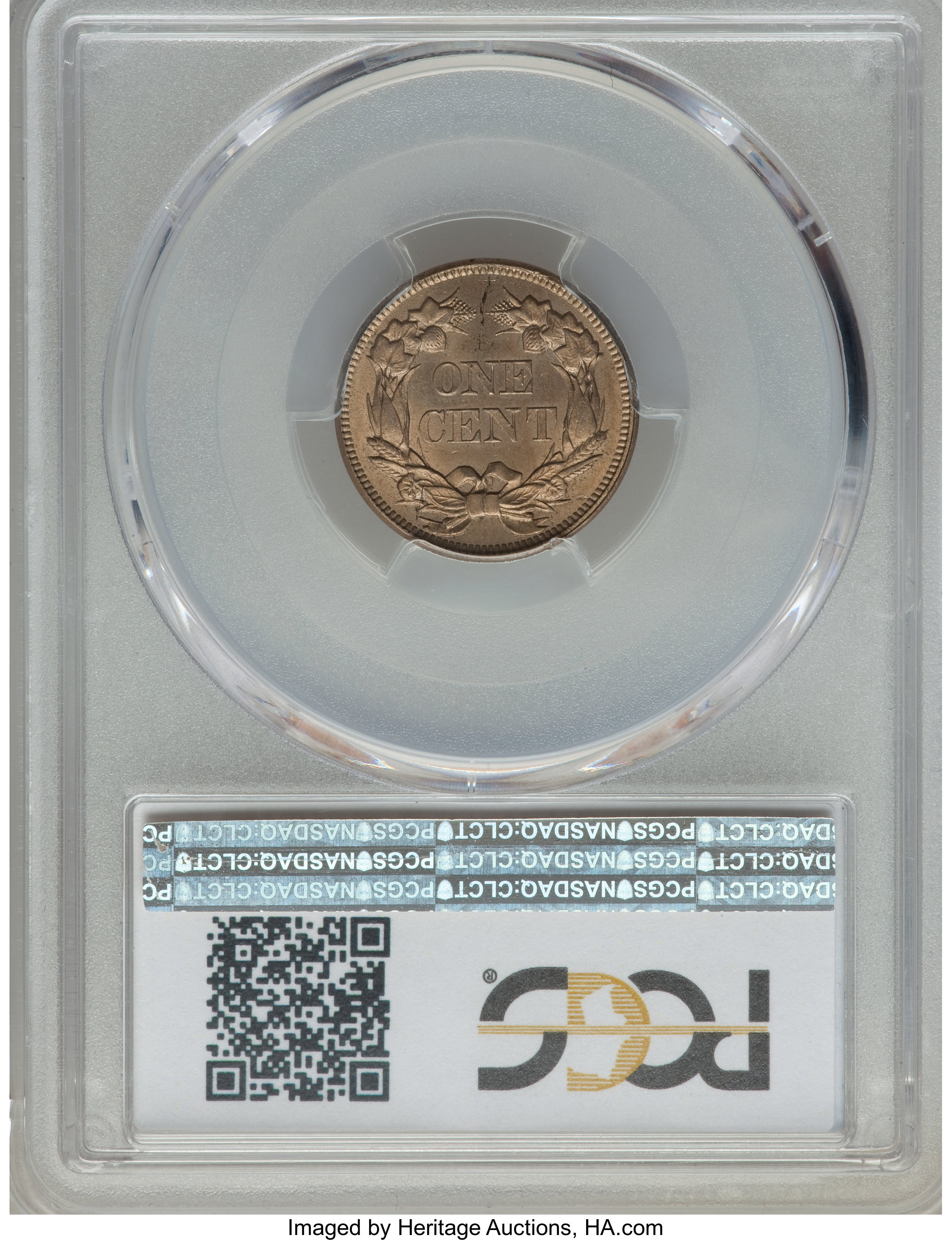 1857 1c Flying Eagle, FS-101, S-4 MS63 thumbnail 14