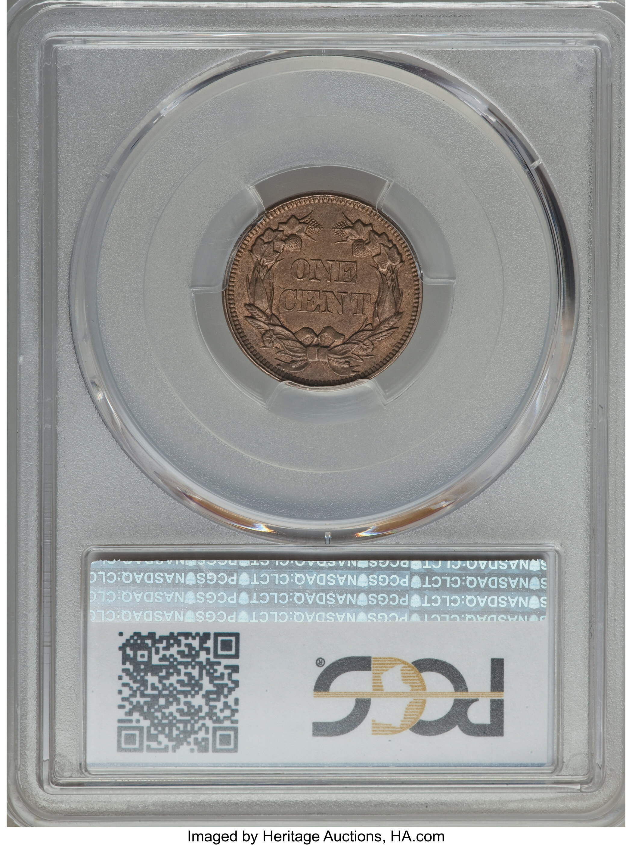 1857 1c Flying Eagle, FS-101, S-4 MS63 thumbnail 12