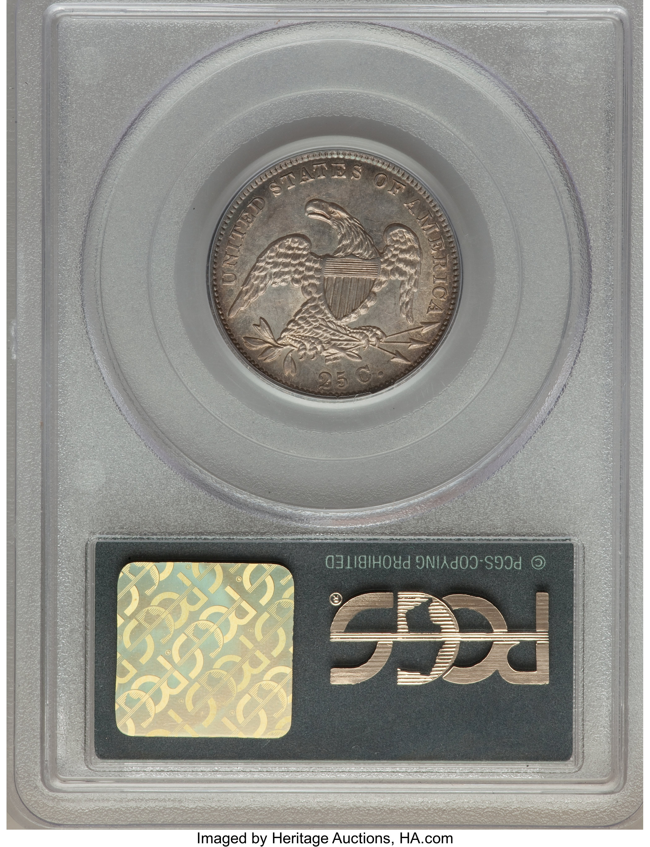 1831 25c Large Letters, RPD, B-5, FS-301 AU55 thumbnail 15