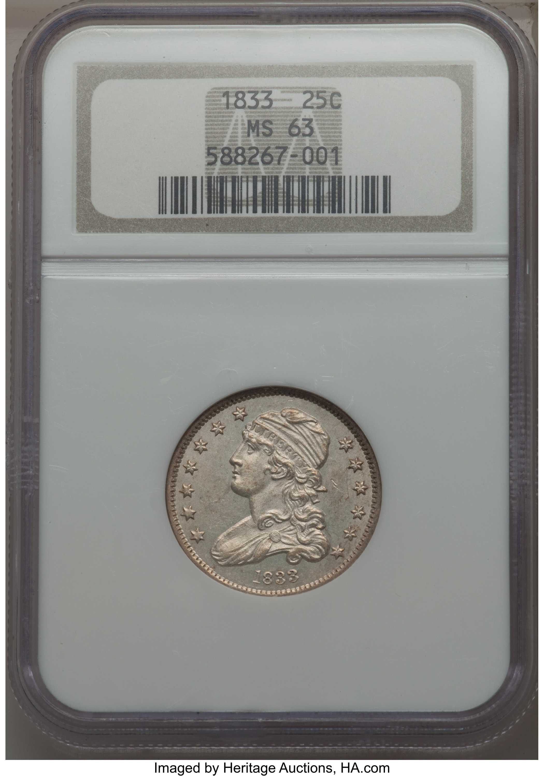 1833 25c B-1 MS63 thumbnail 8
