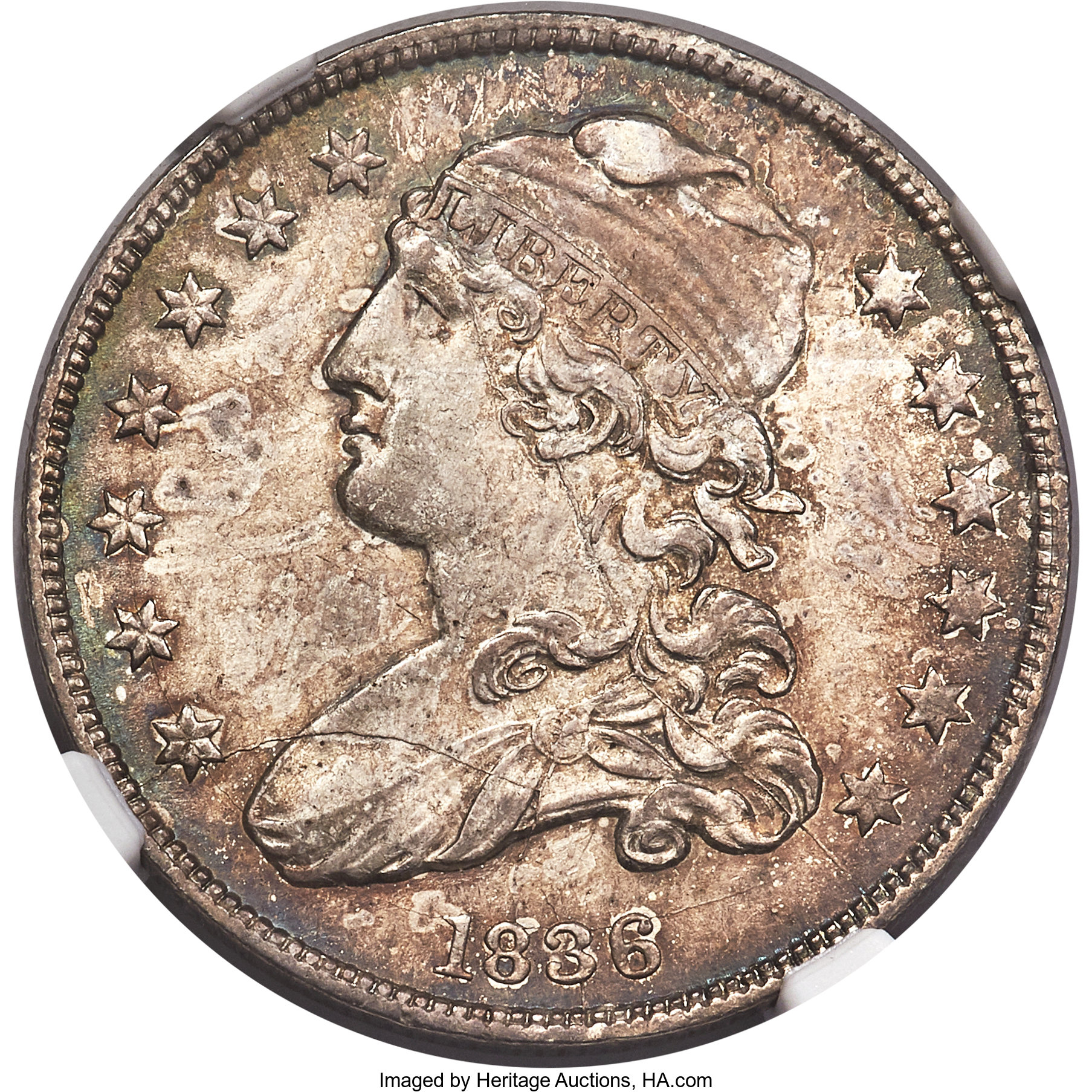 1836 25C B-3, R.1, MS62 NGC. ...