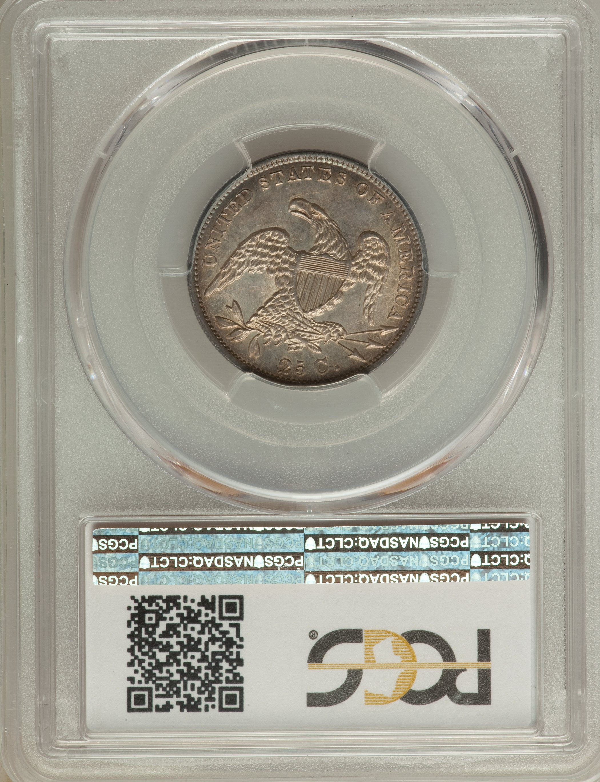 1831 25c Large Letters, RPD, B-5, FS-301 AU55 thumbnail 17