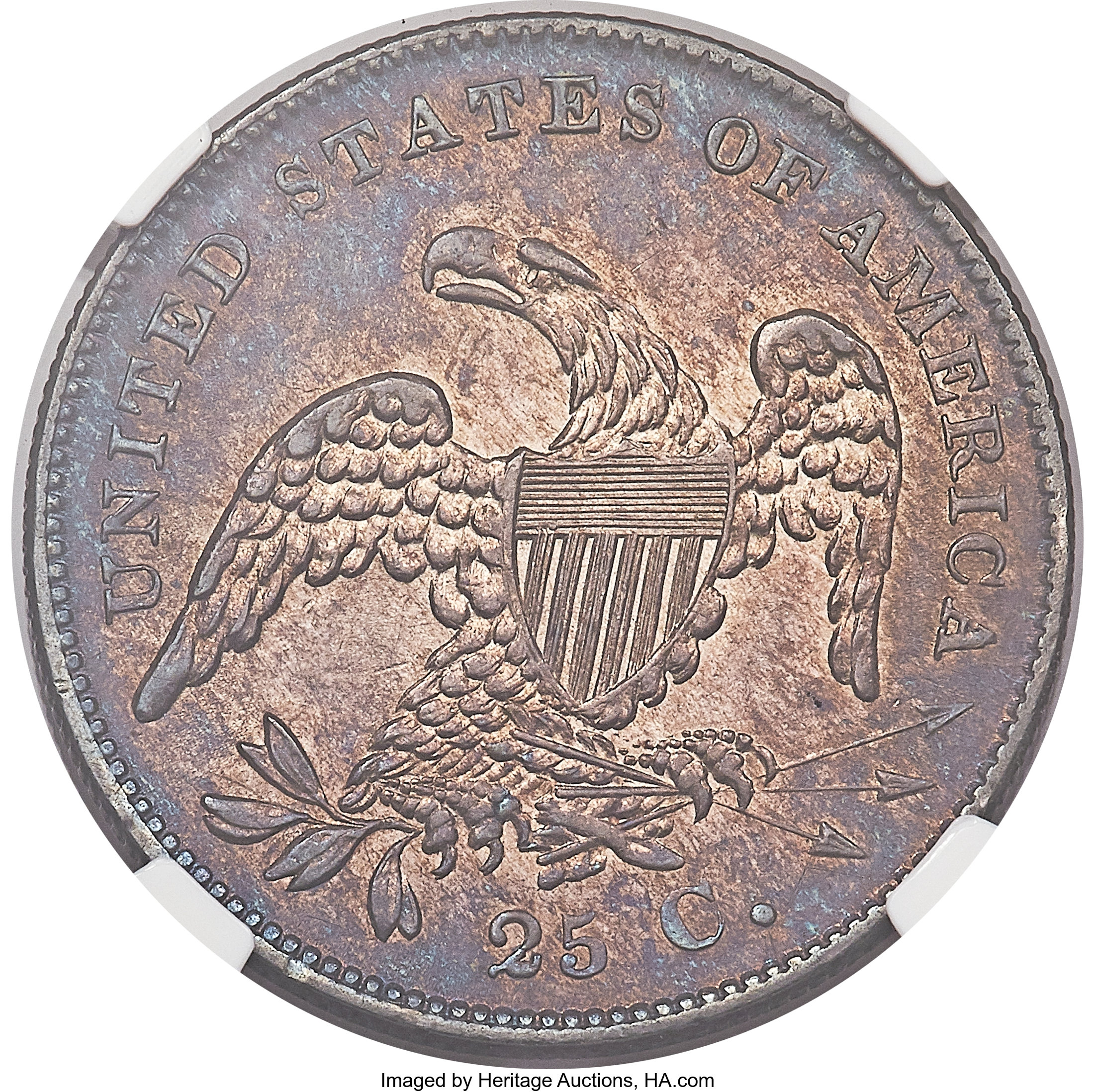 1832 25c B-2 AU53 CAC thumbnail 26