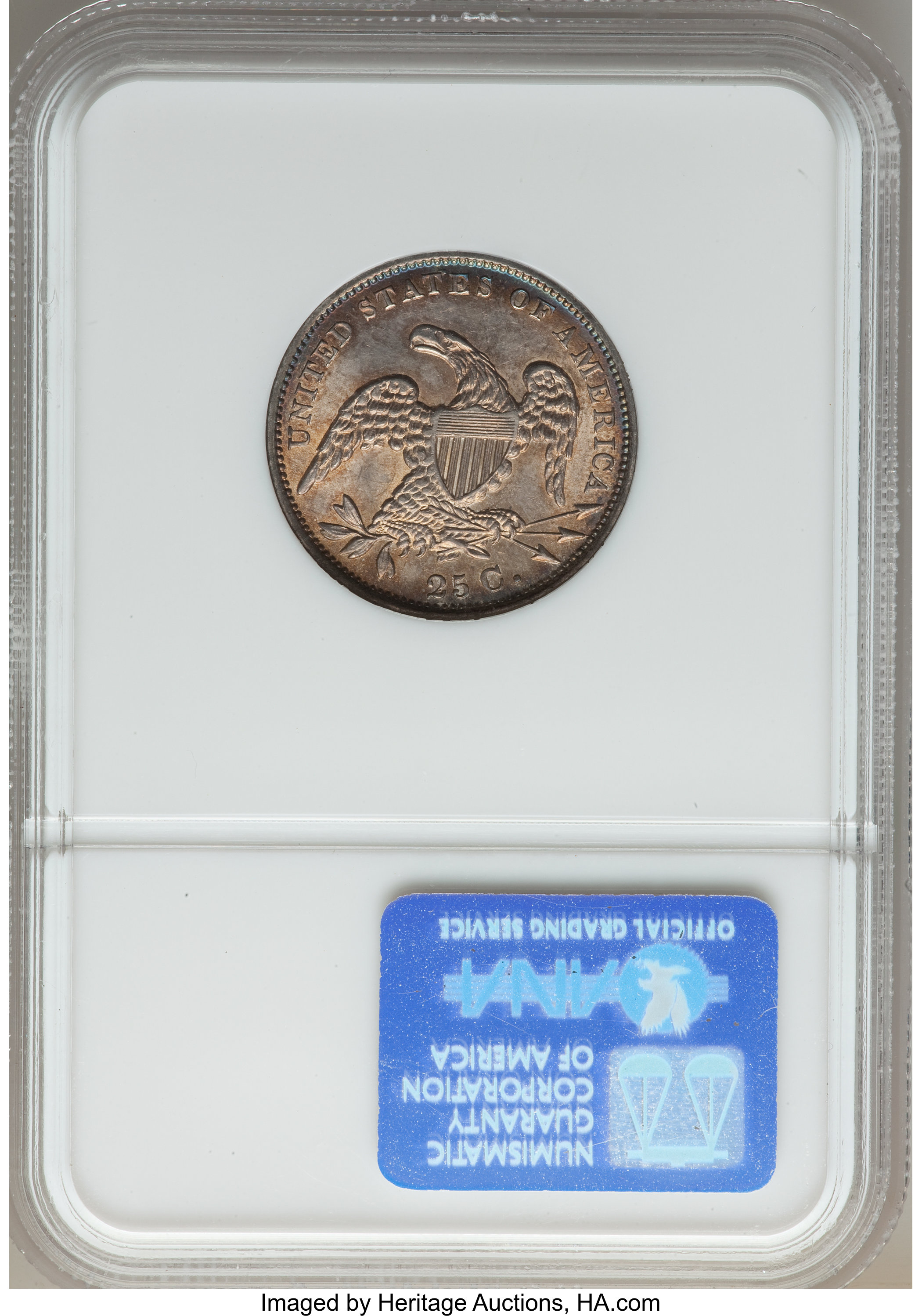 1831 25c Large Letters MS63 CAC thumbnail 2