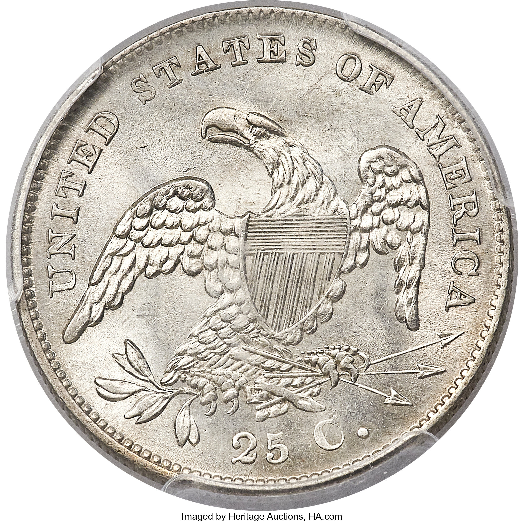1832 25c B-2 MS64 CAC thumbnail 3