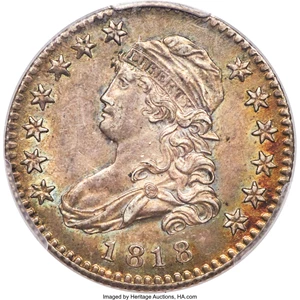 image for: 1818 25C B-10, R.3, MS62 PCGS....