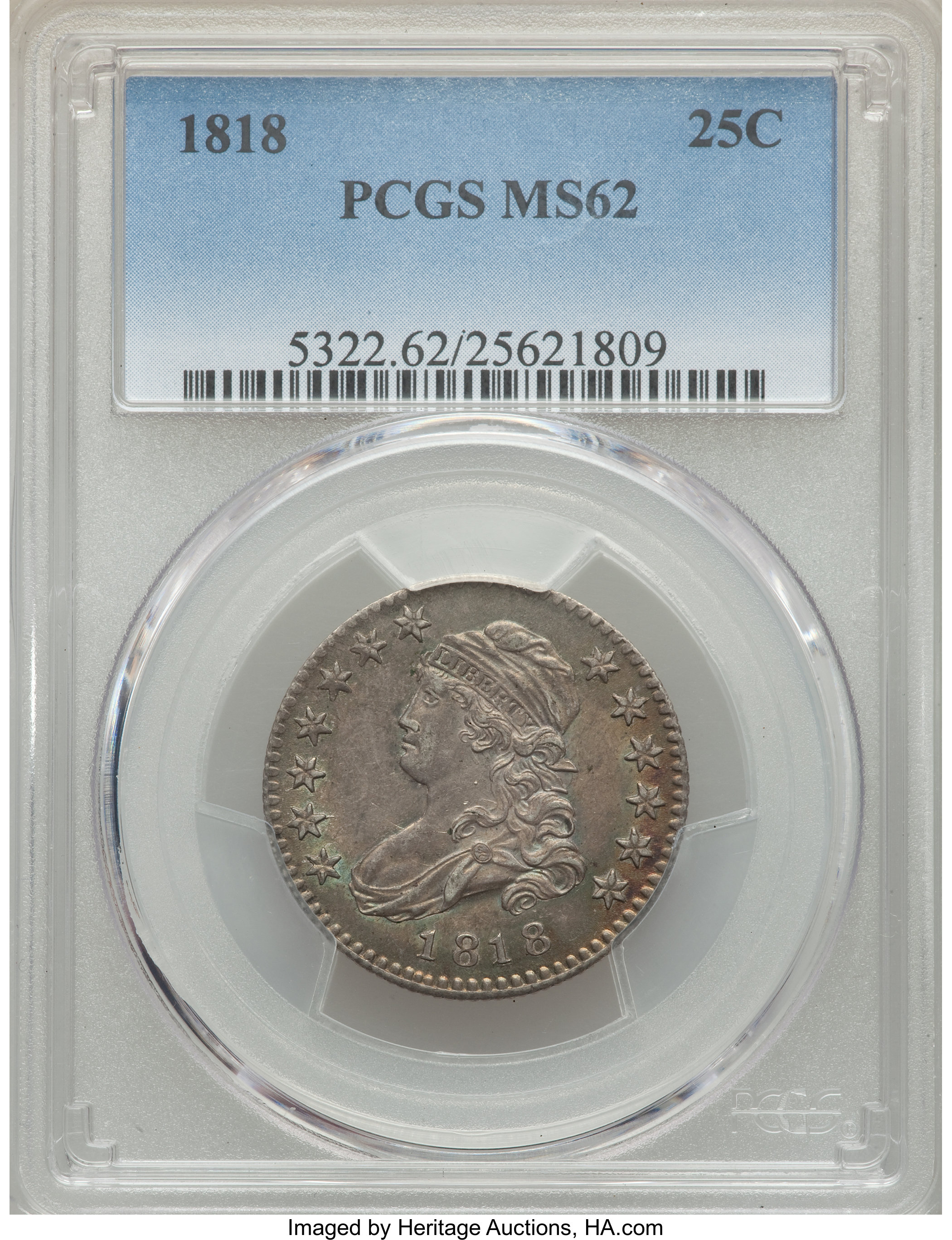 1818 25c B-10 MS60 thumbnail 8