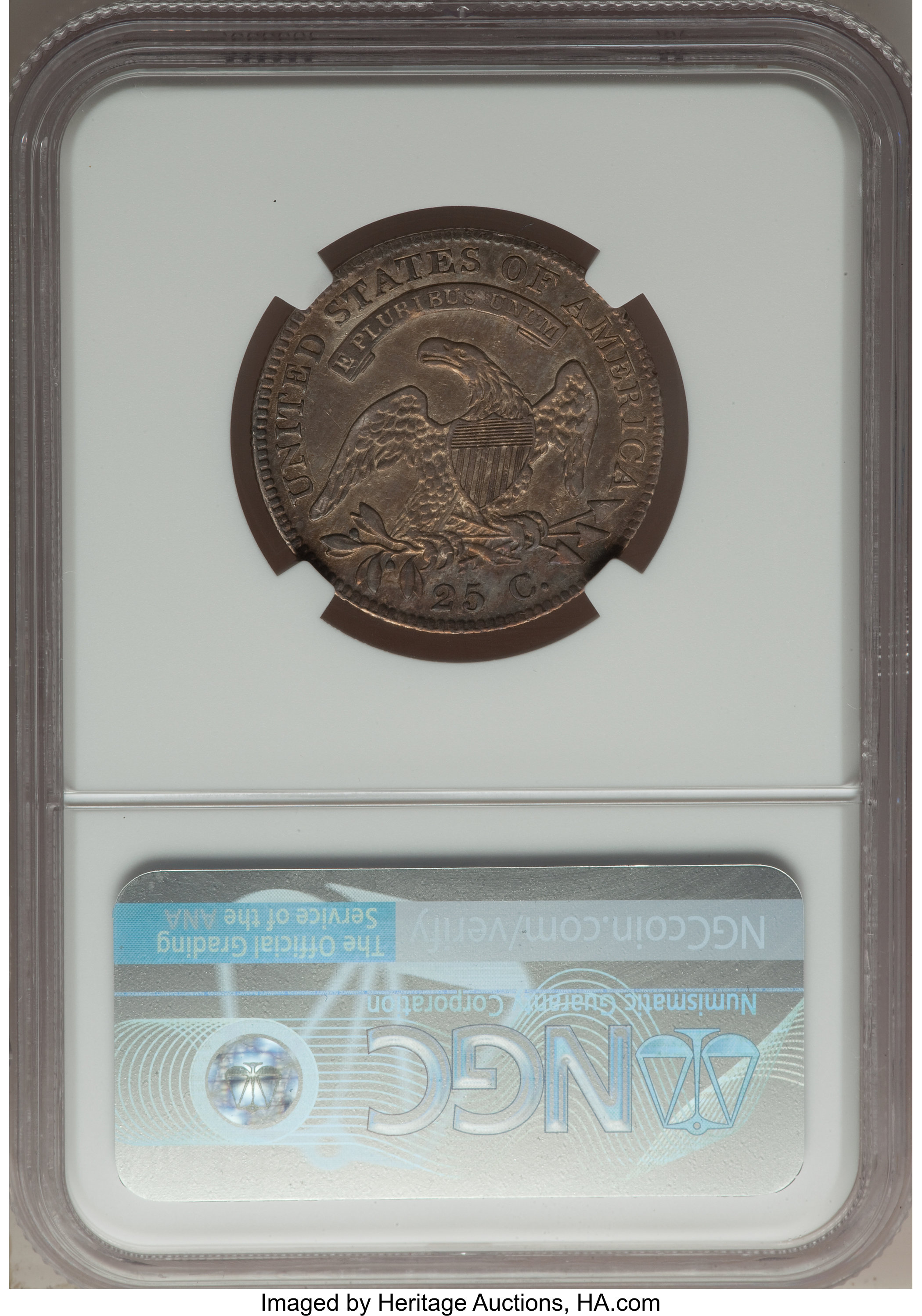1819 25c Large 9, B-2 AU53 thumbnail 16