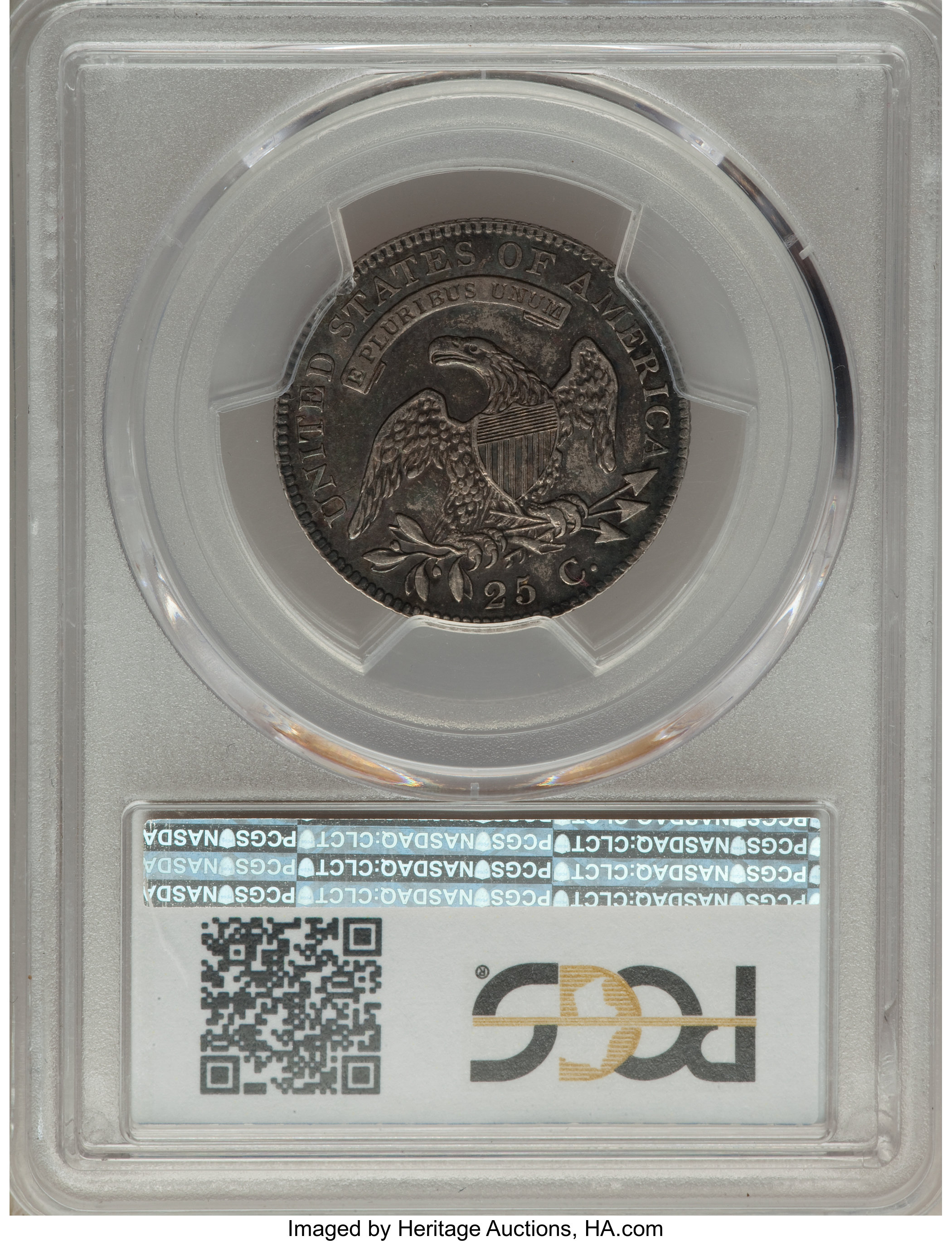 1819 25c Large 9, B-2 AU53 thumbnail 18