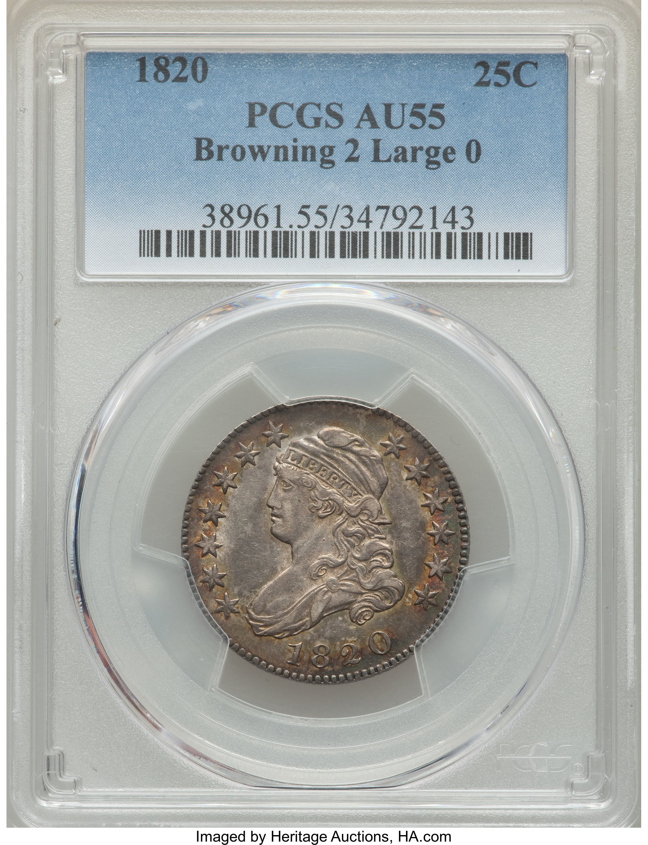 1820 25c Large 0, B-2 XF45 thumbnail 17