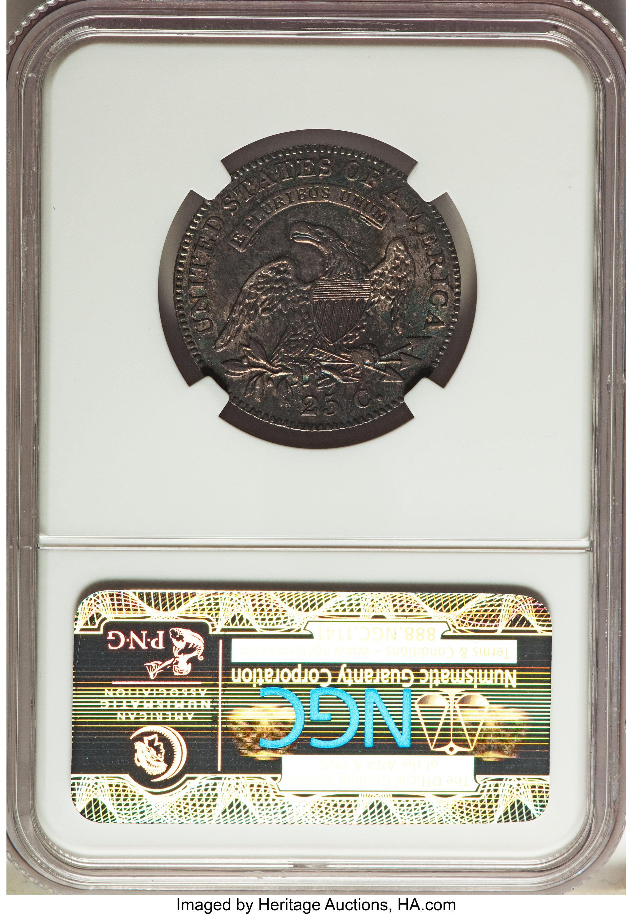 1820 25c Small 0 MS60 thumbnail 4