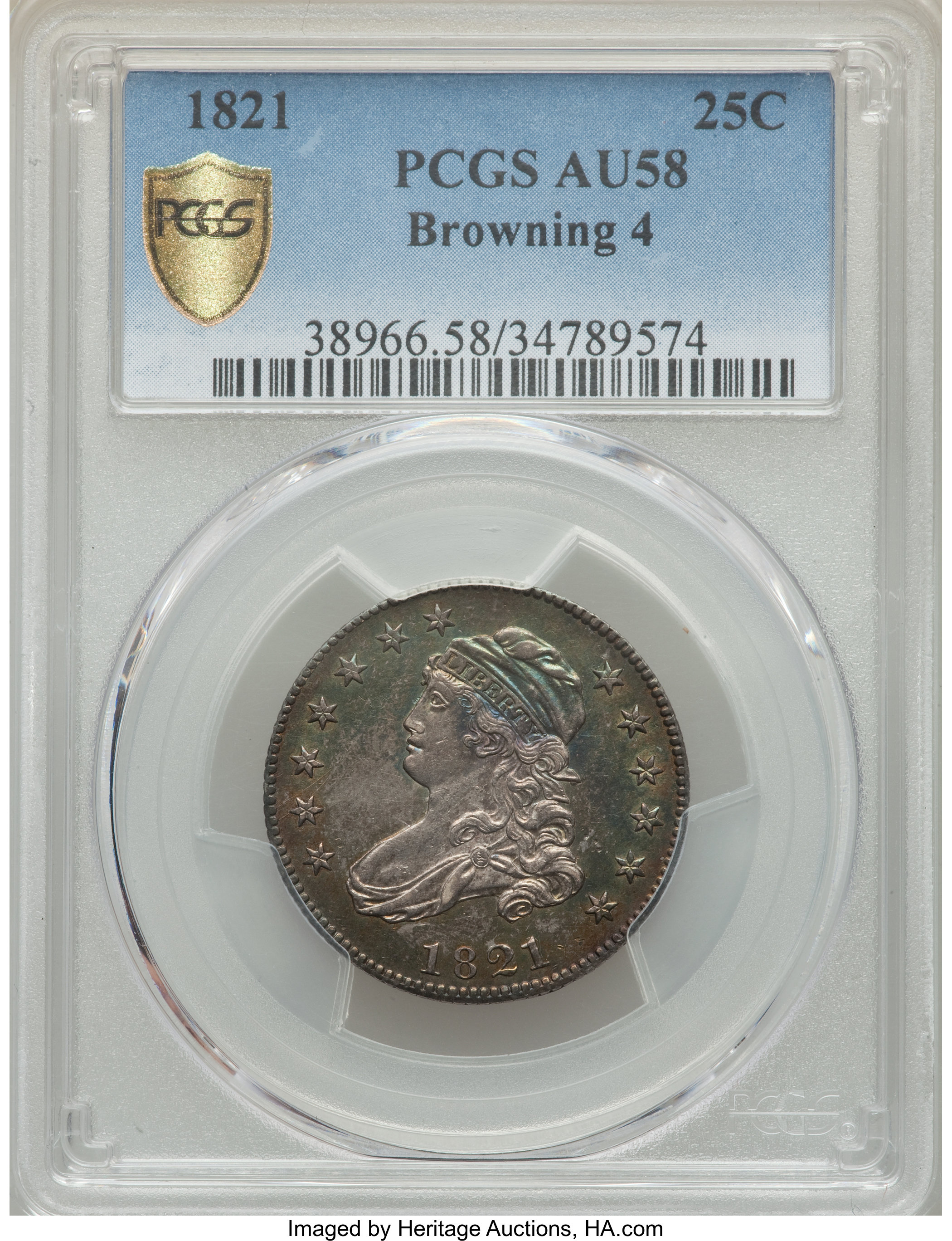 1821 25c B-4 MS65 thumbnail 16