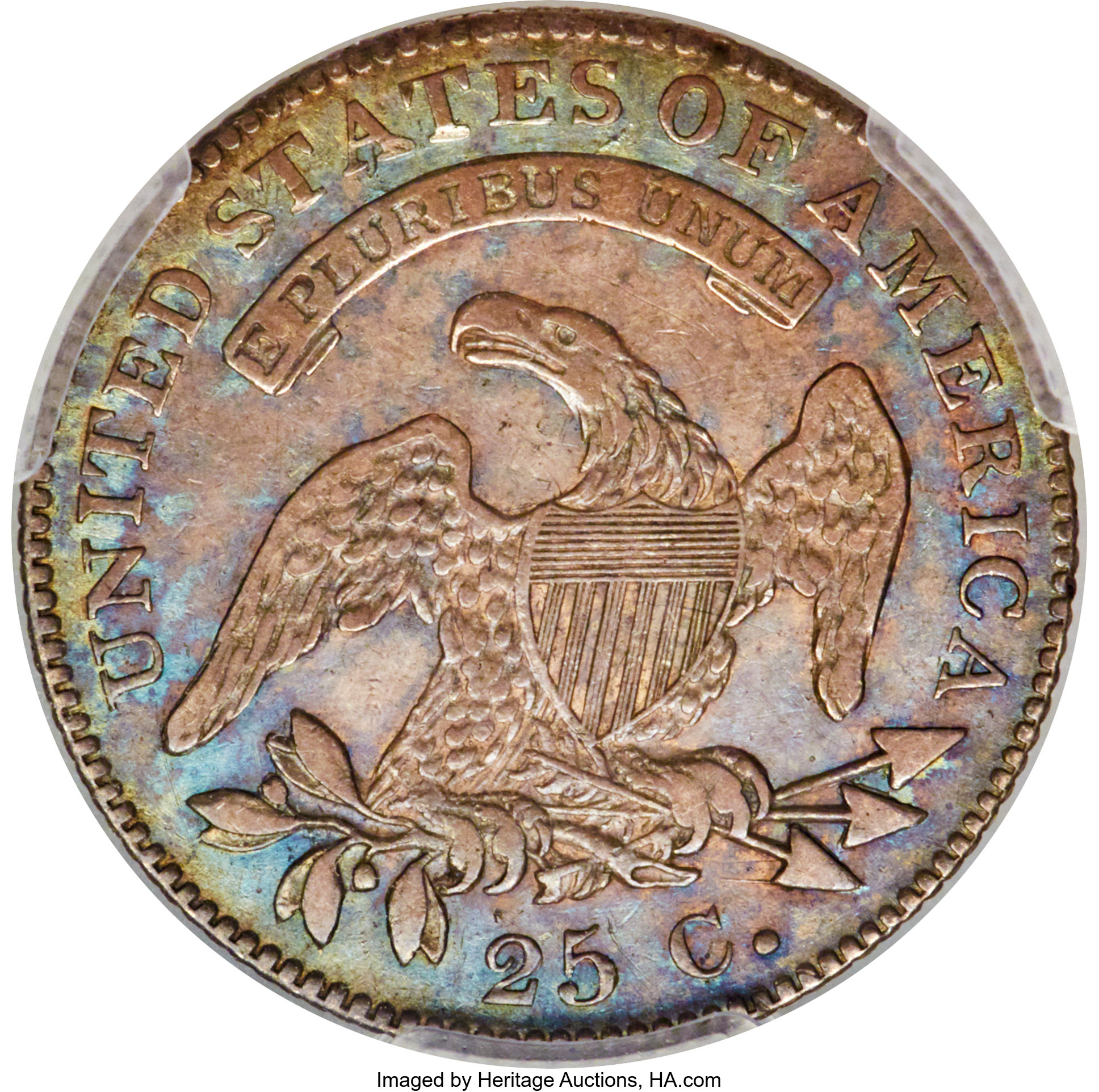 1825/4/2 25c Overdate, B-1, FS-301 VF35 thumbnail 12
