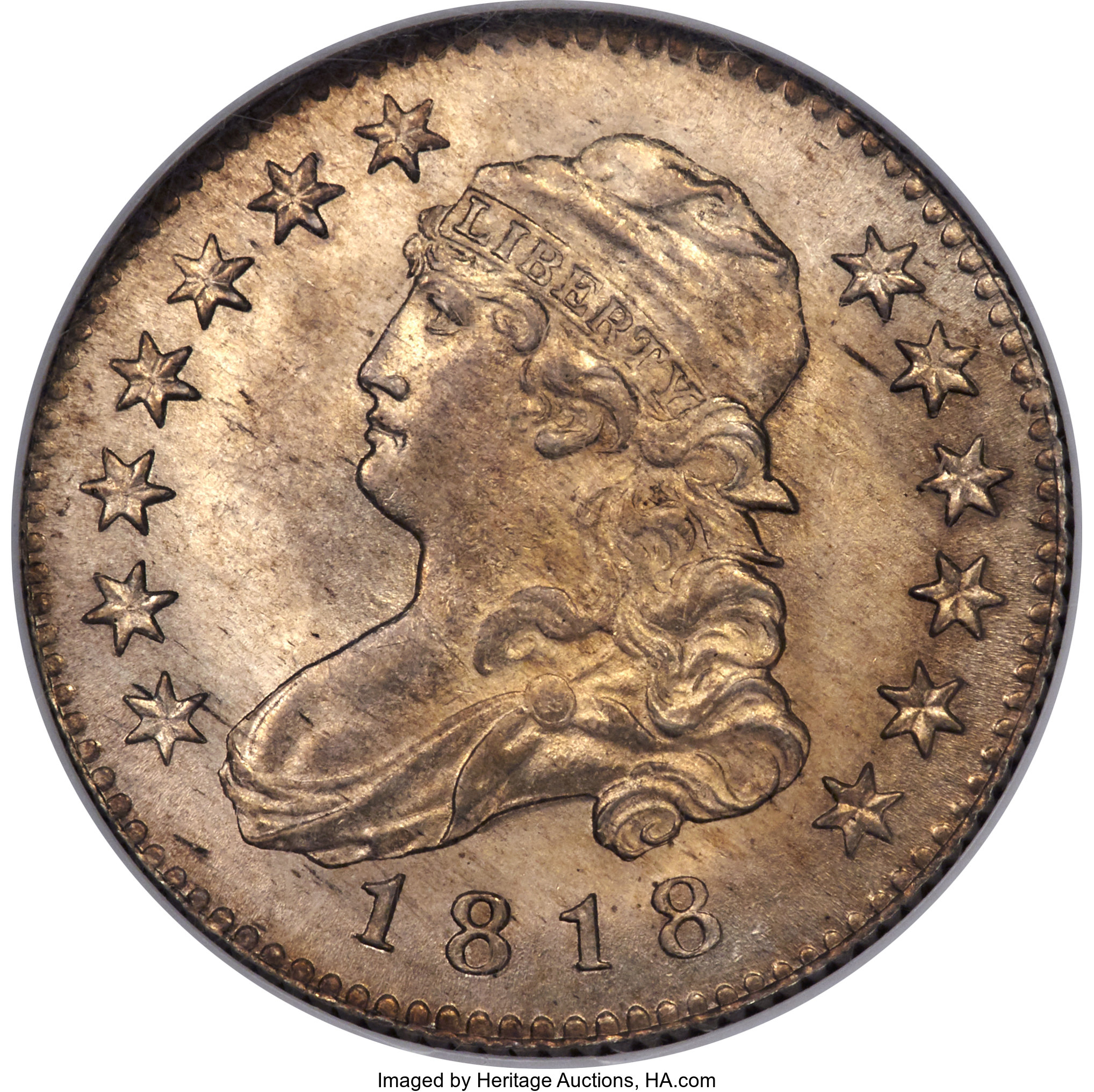 1818/5 25C B-3, R.3, MS65 NGC. ...