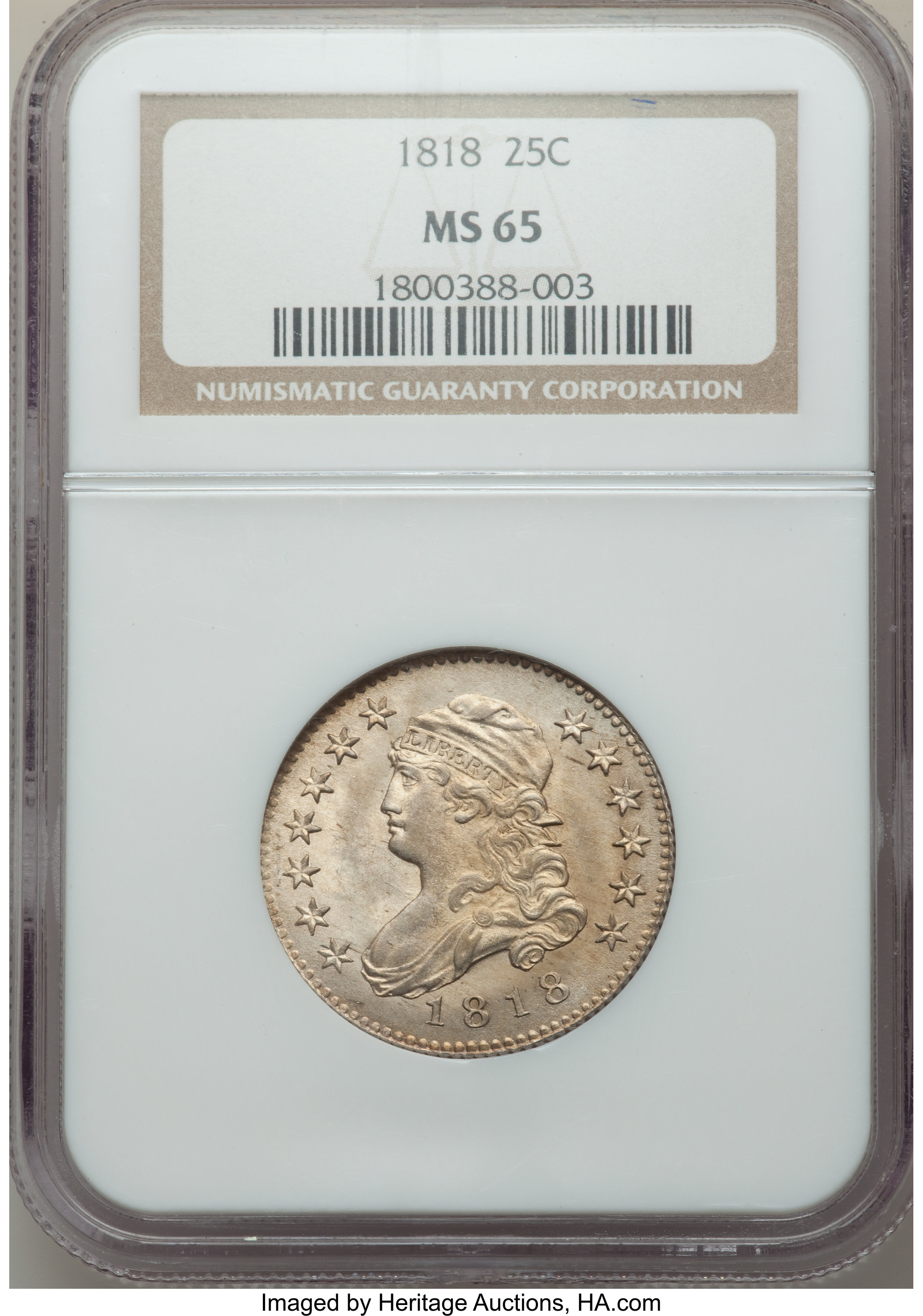 1818/5 25c Overdate, B-3 MS65 thumbnail 12